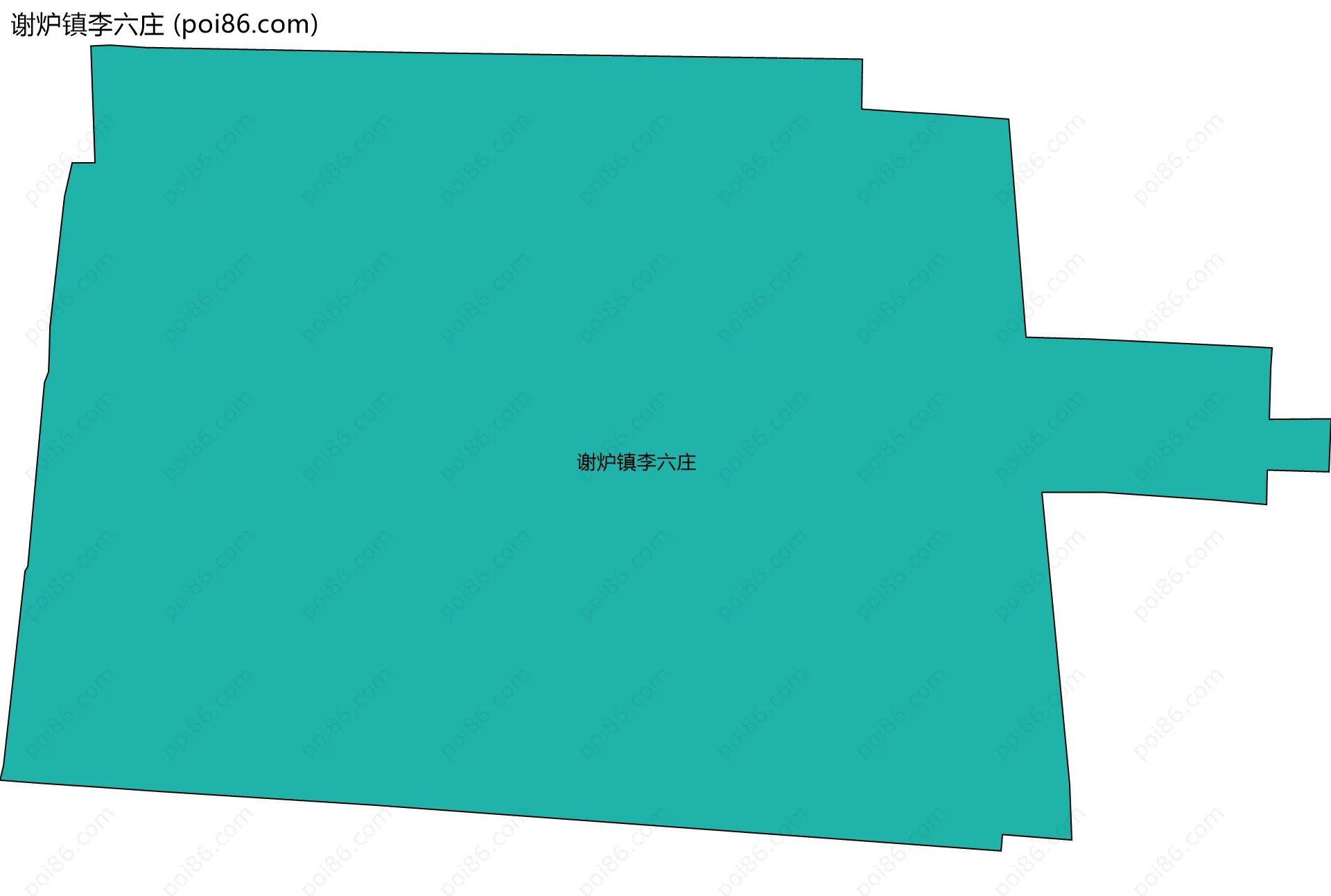 谢炉镇李六庄边界地图