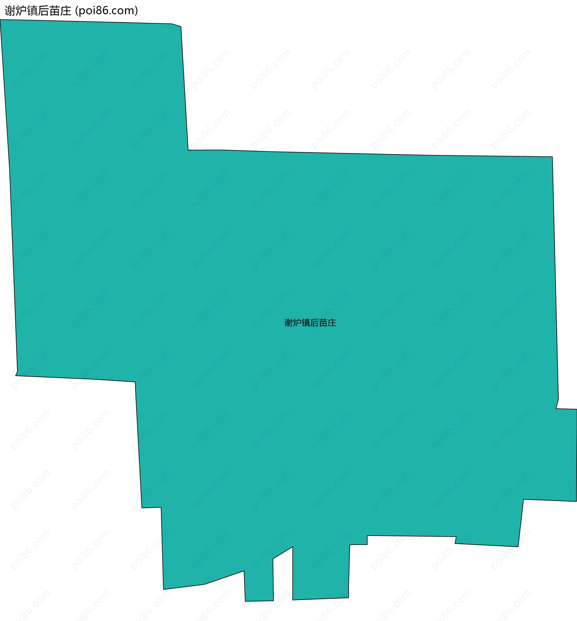 谢炉镇后苗庄边界地图