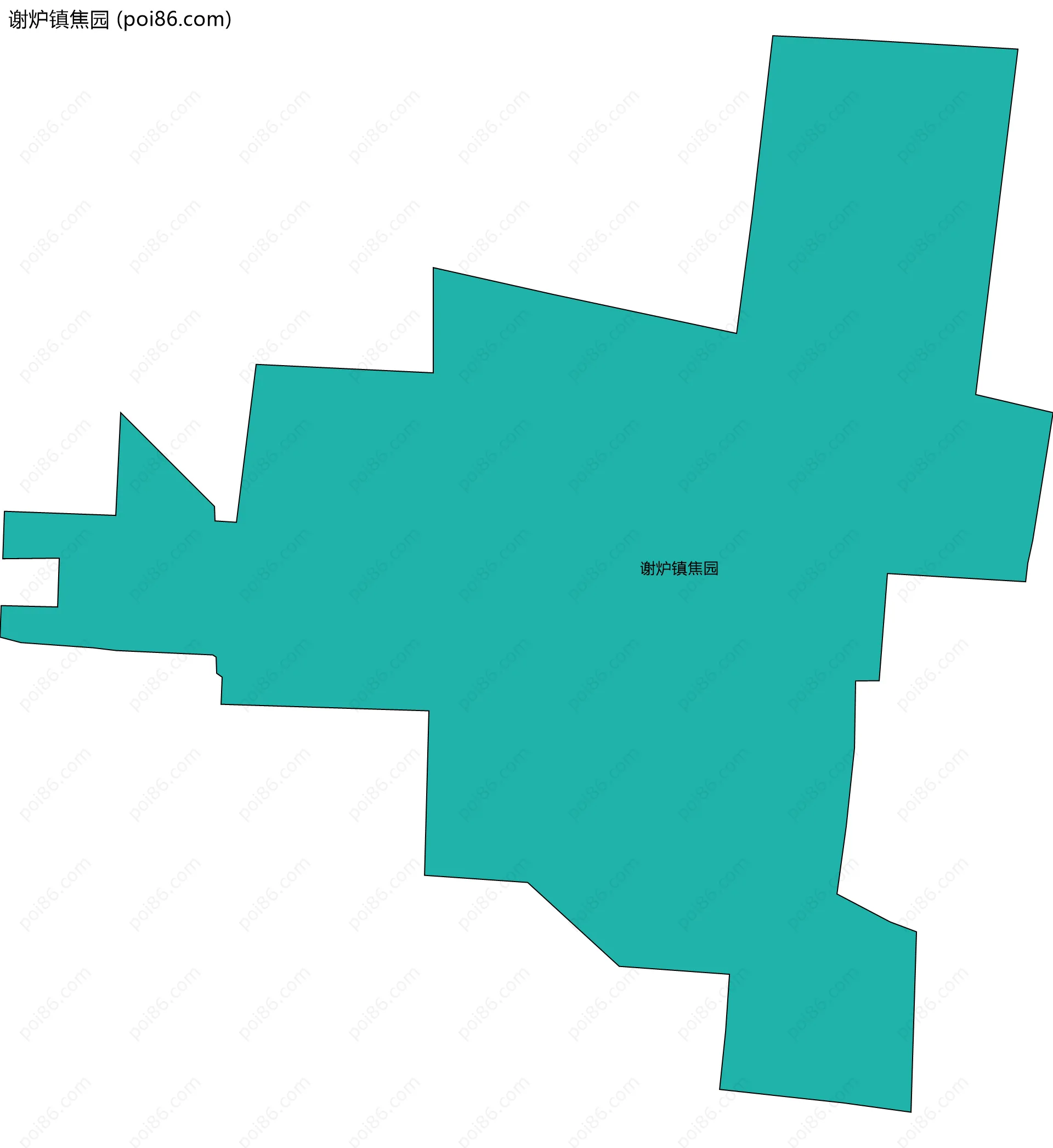 谢炉镇焦园边界地图