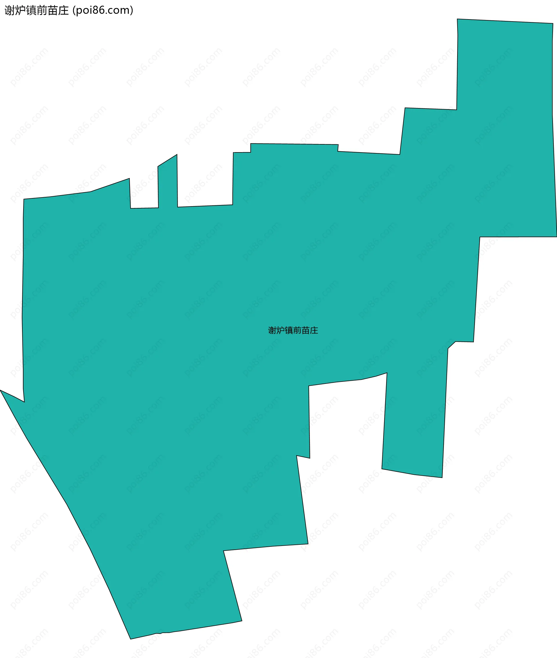 谢炉镇前苗庄边界地图