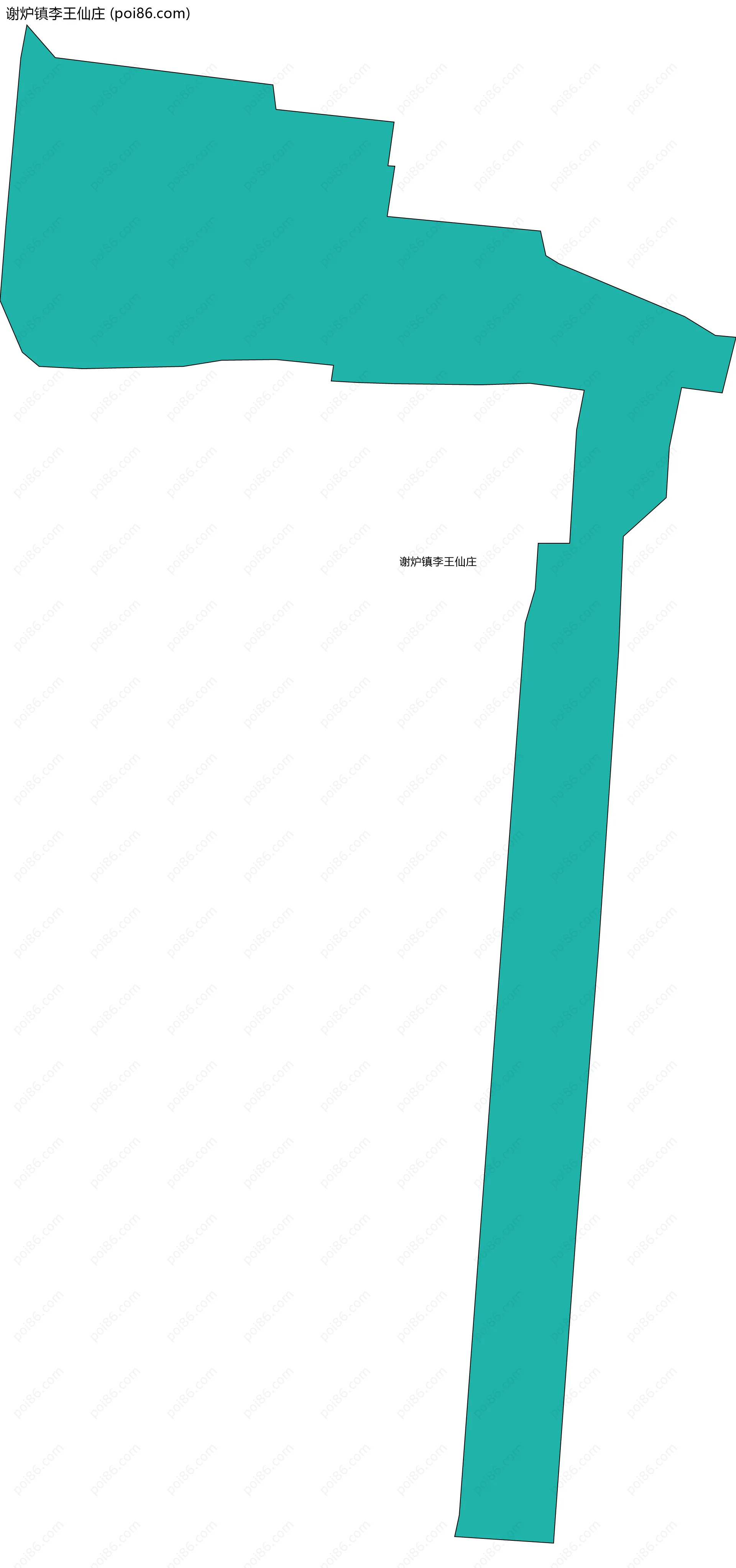 谢炉镇李王仙庄边界地图