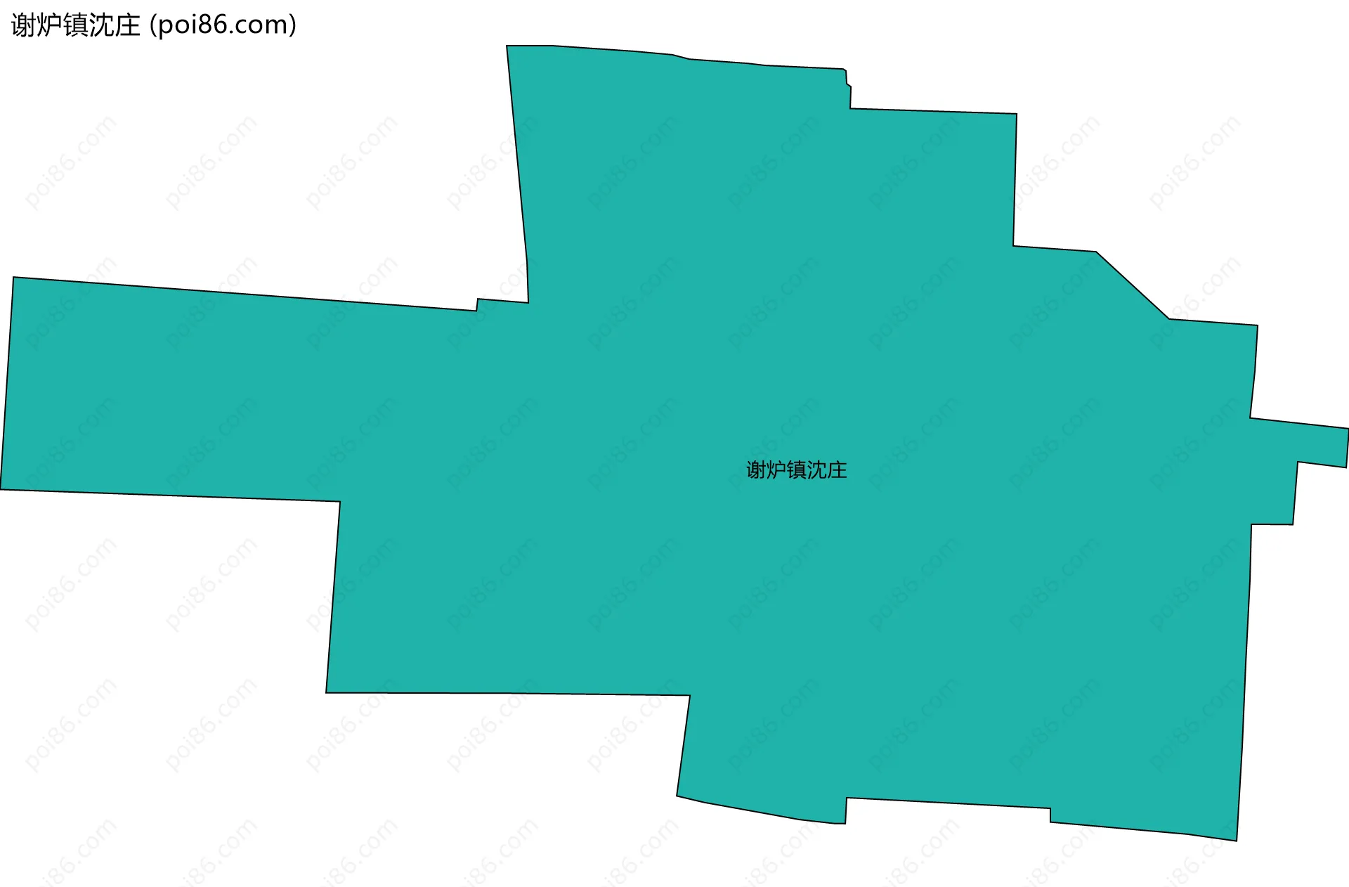 谢炉镇沈庄边界地图