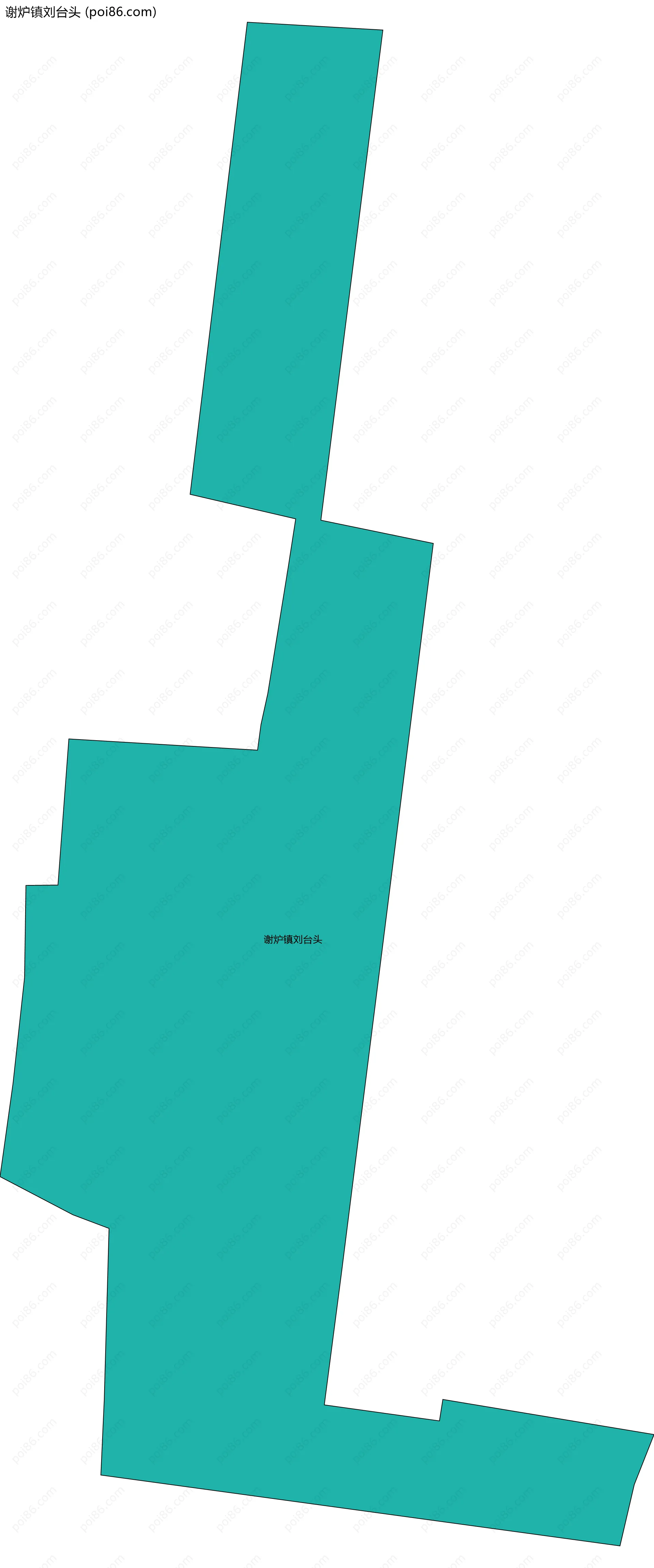 谢炉镇刘台头边界地图