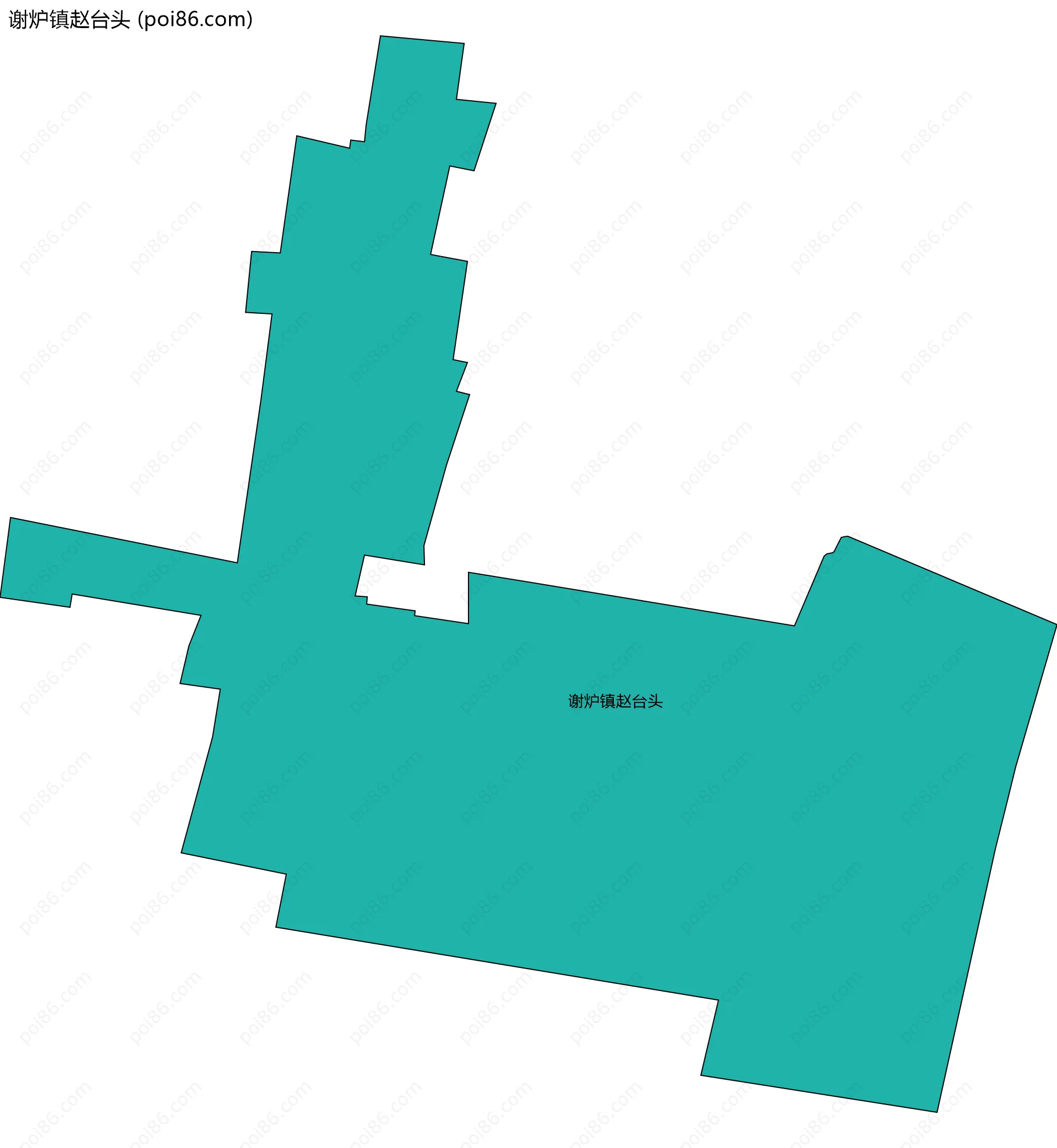 谢炉镇赵台头边界地图