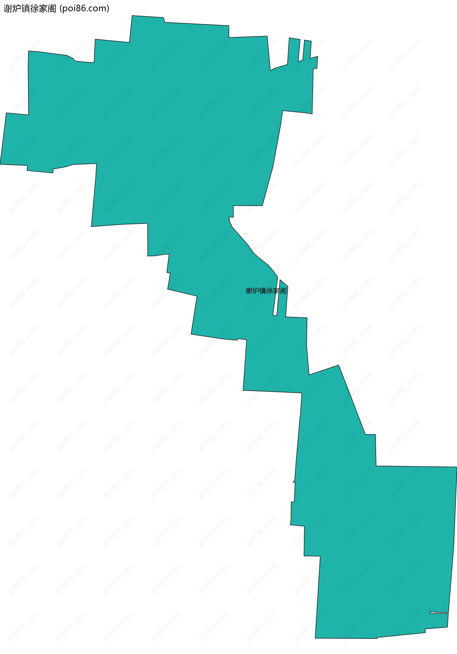 谢炉镇徐家阁边界地图