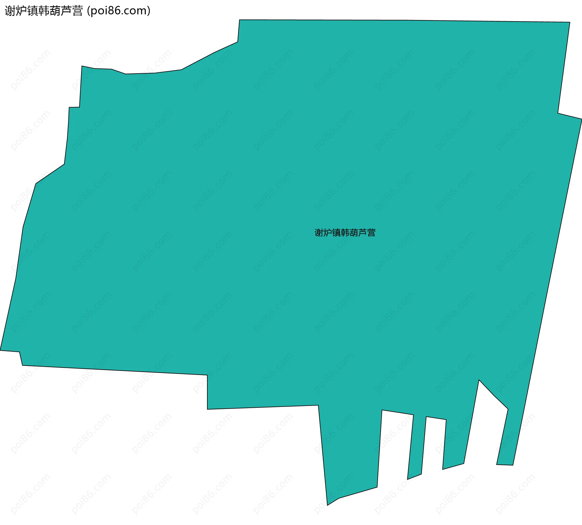 谢炉镇韩葫芦营边界地图