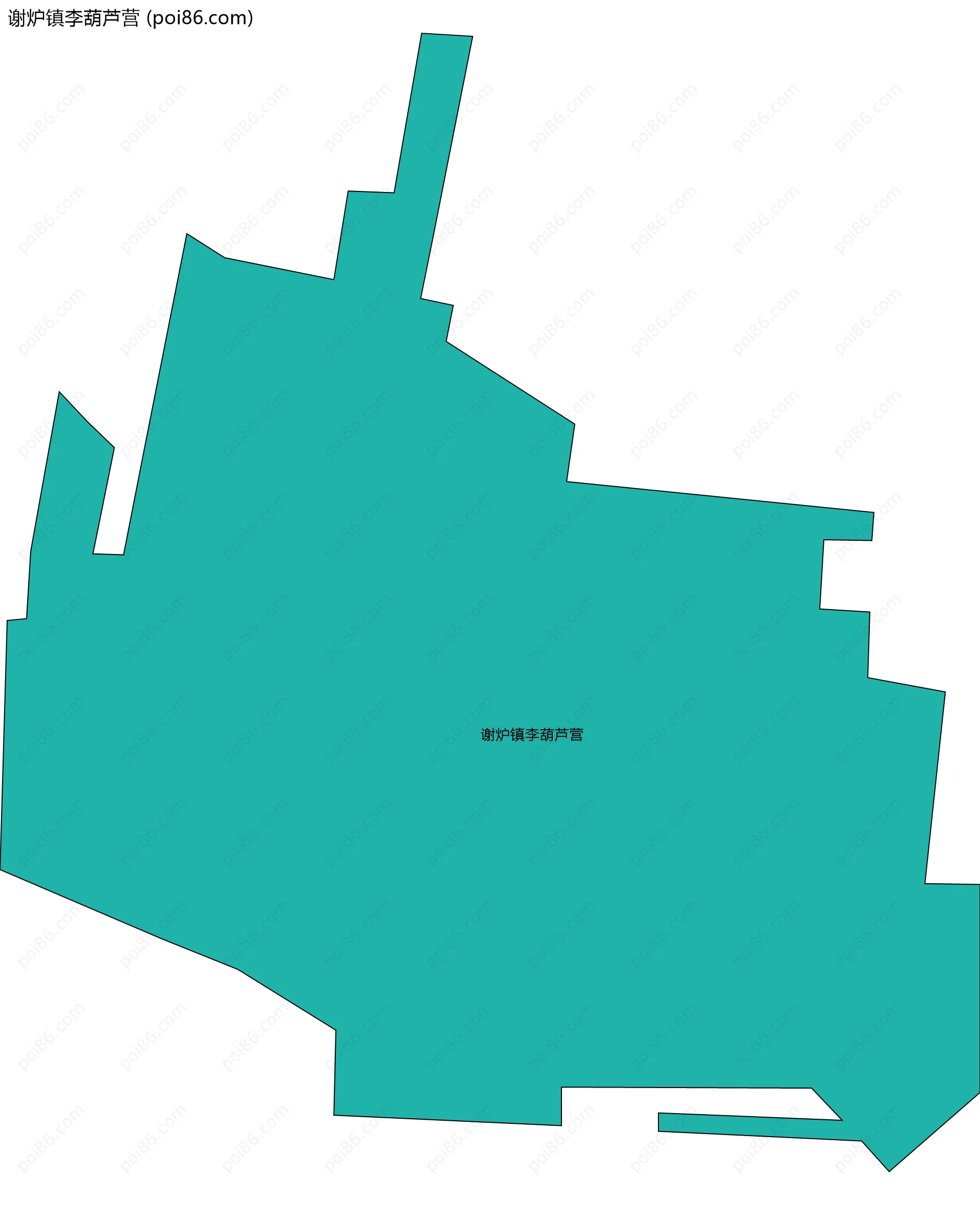 谢炉镇李葫芦营边界地图