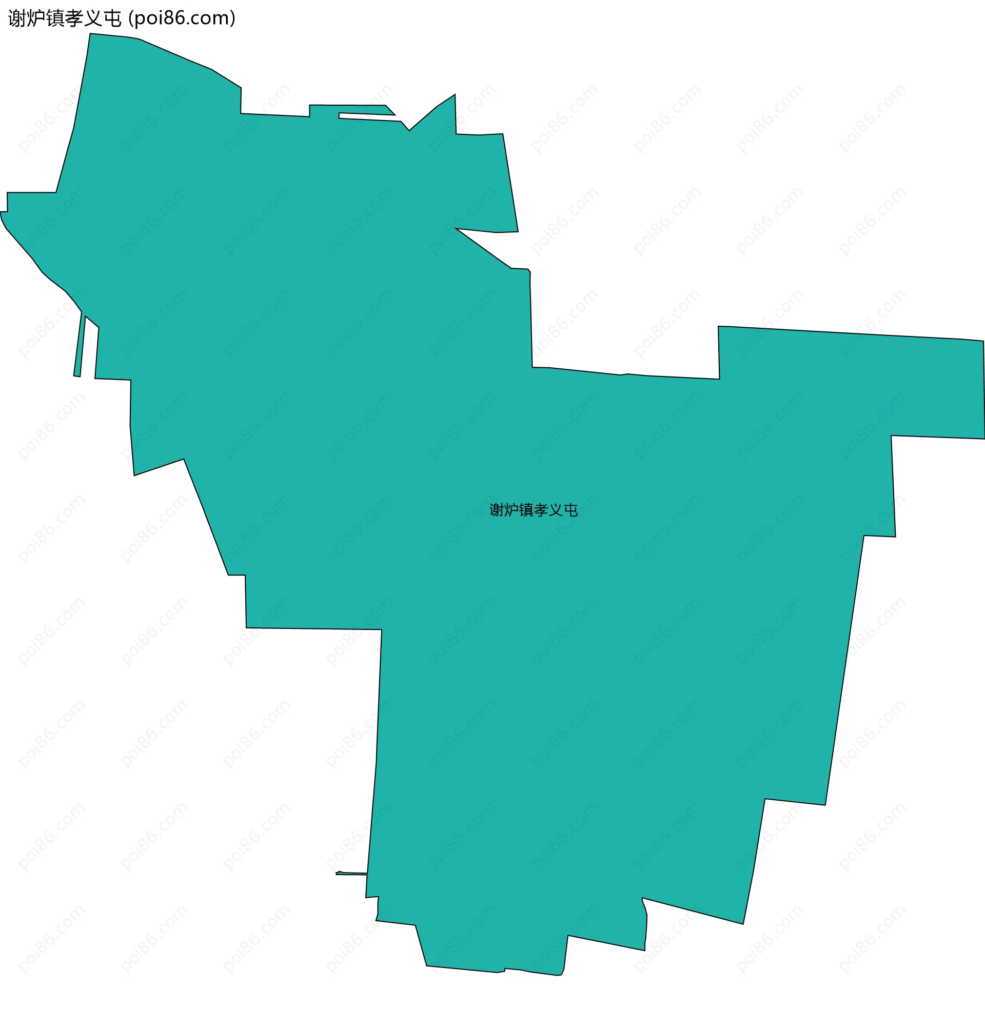 谢炉镇孝义屯边界地图