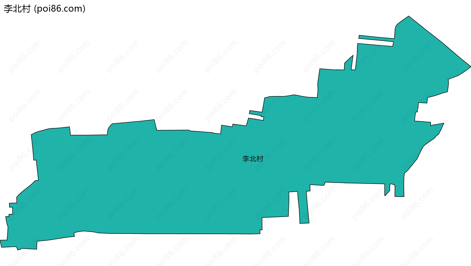 李北村边界地图