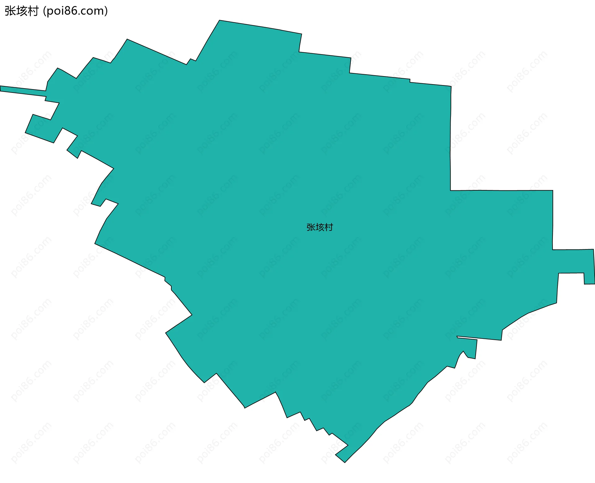 张垓村边界地图