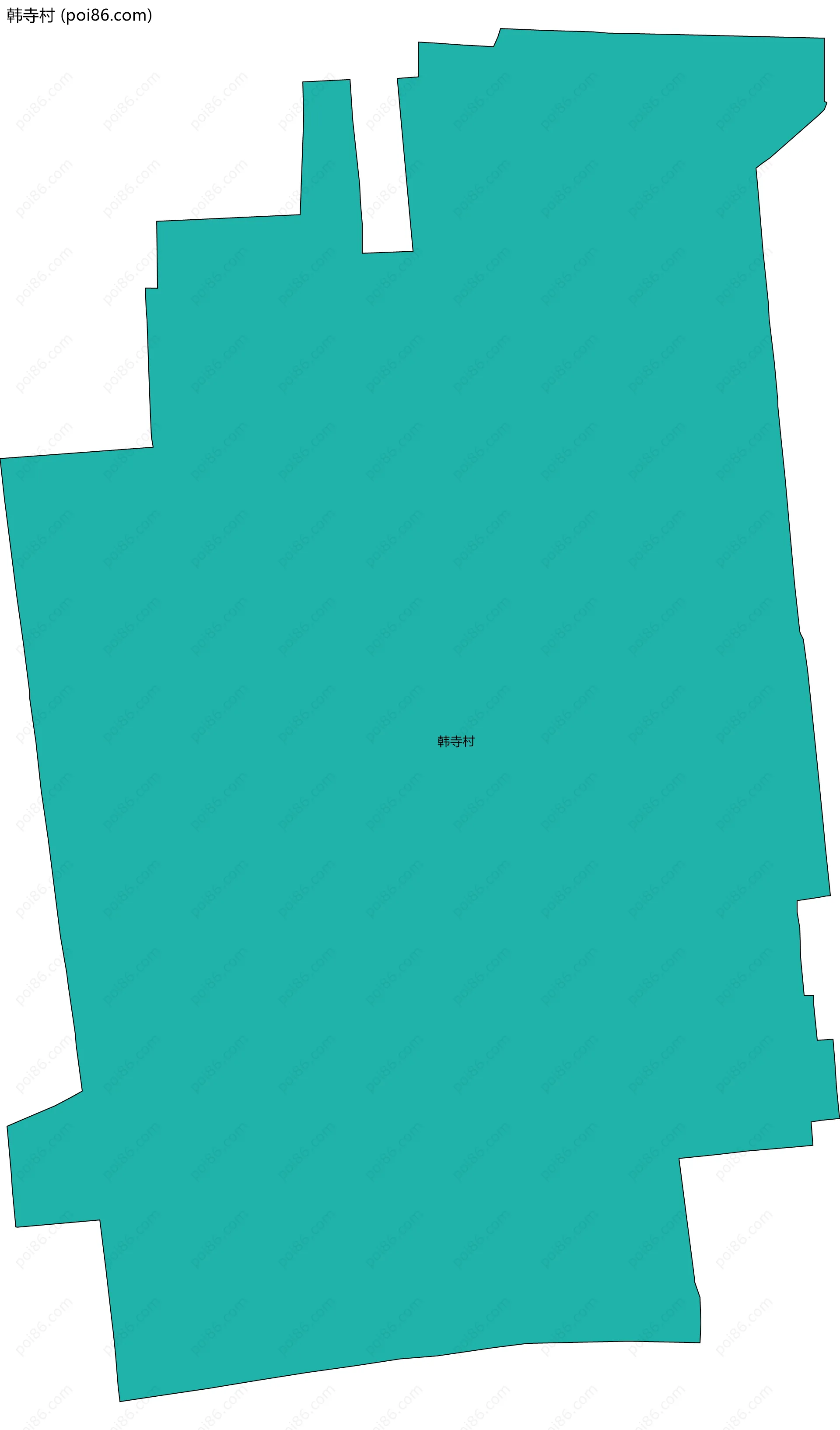 韩寺村边界地图