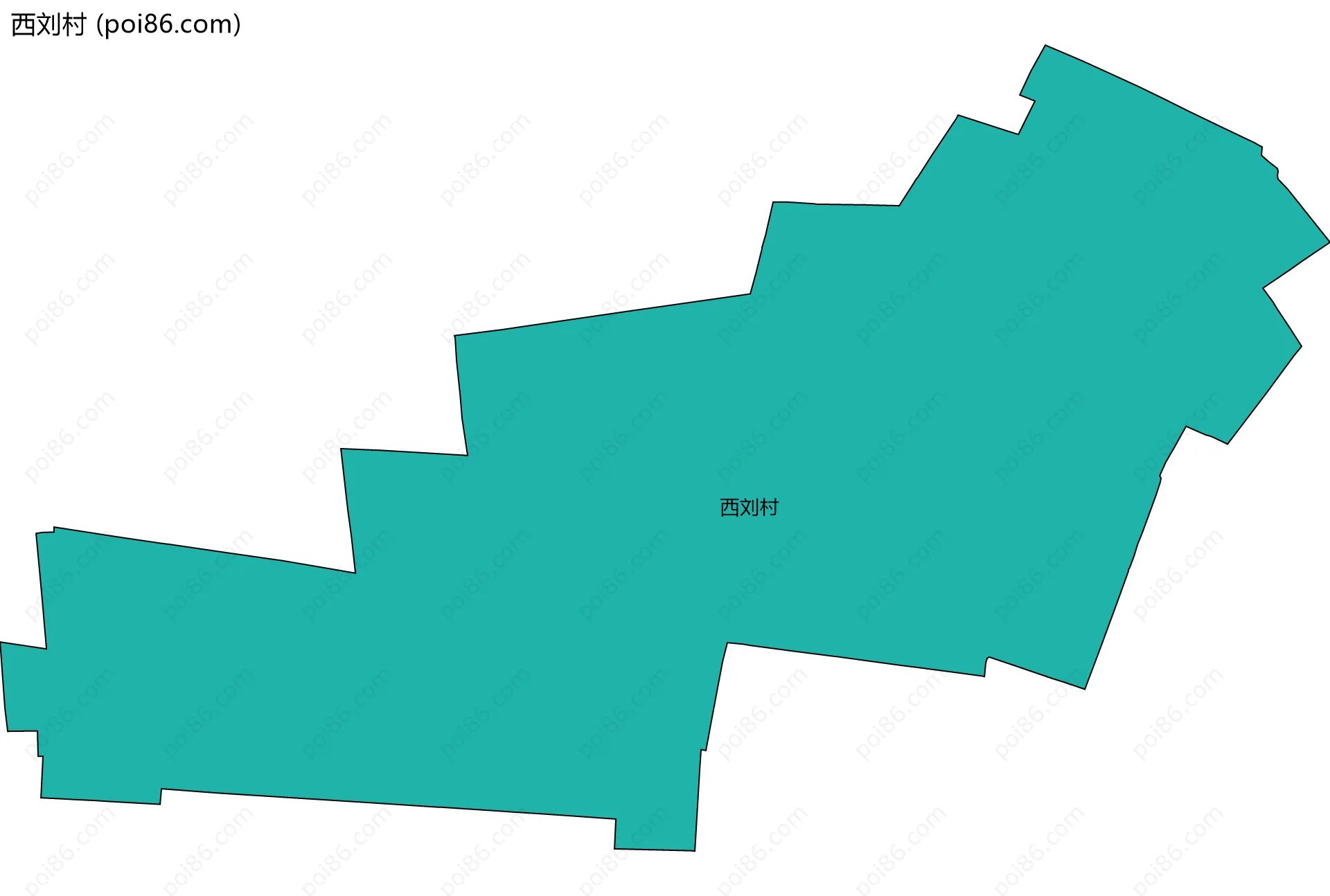 西刘村边界地图