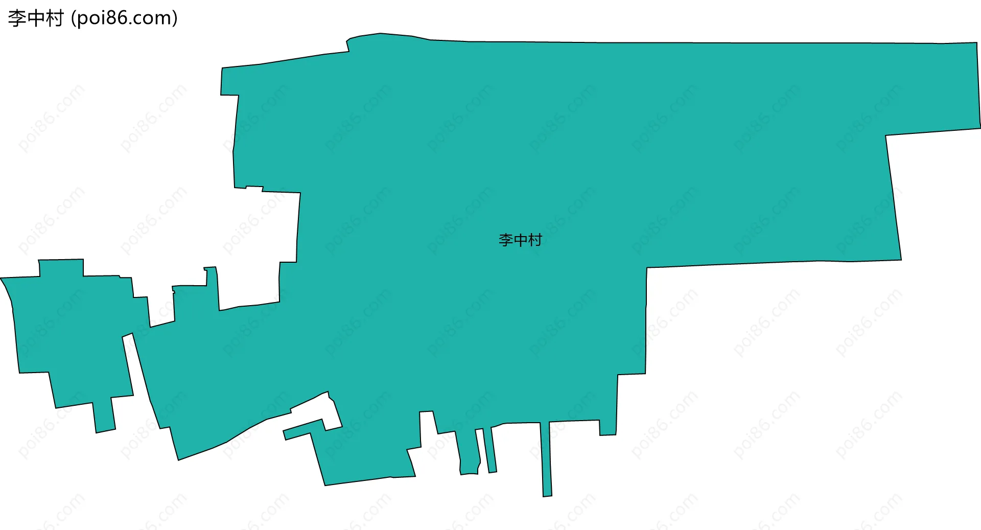 李中村边界地图