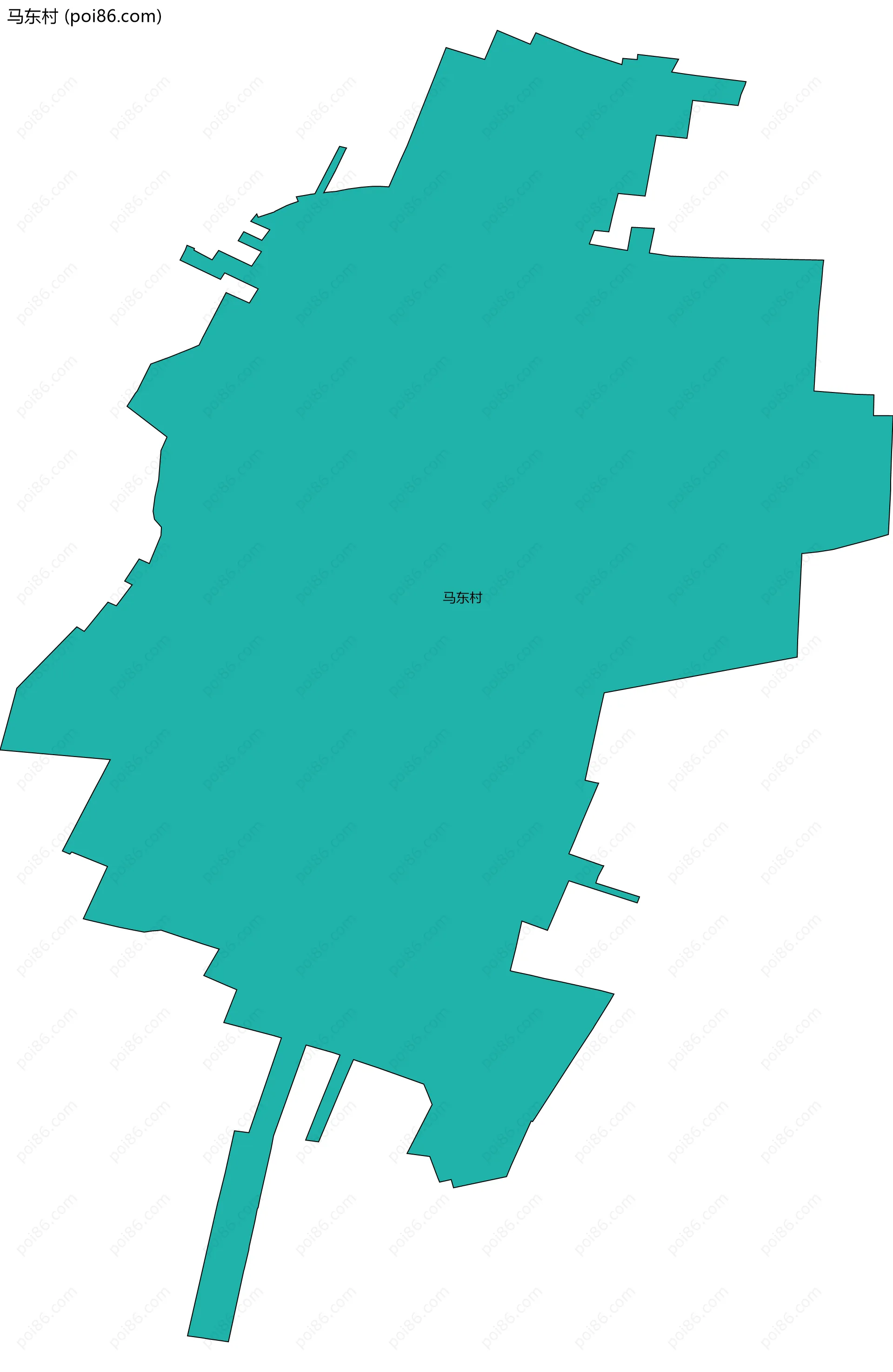 马东村边界地图