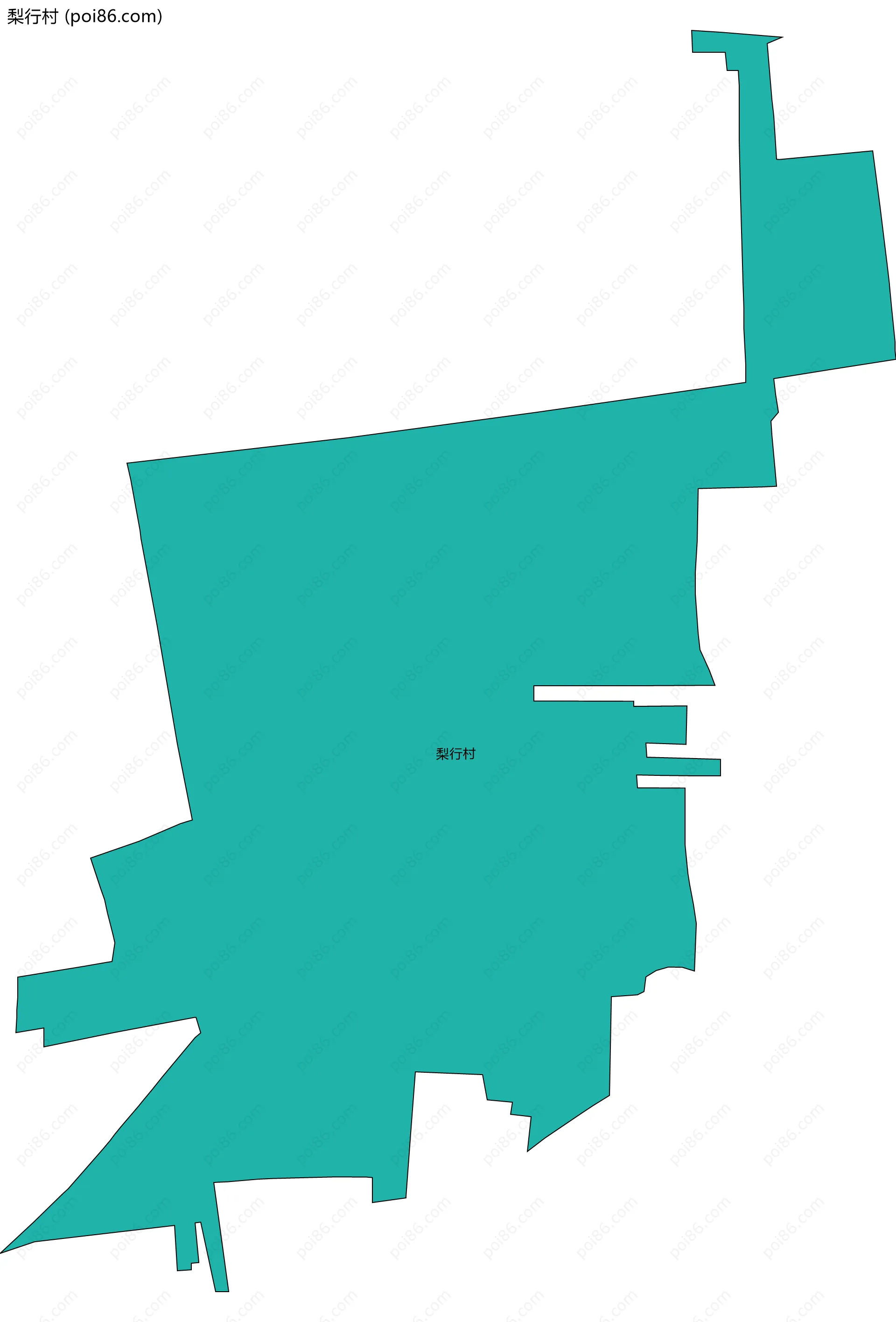 梨行村边界地图