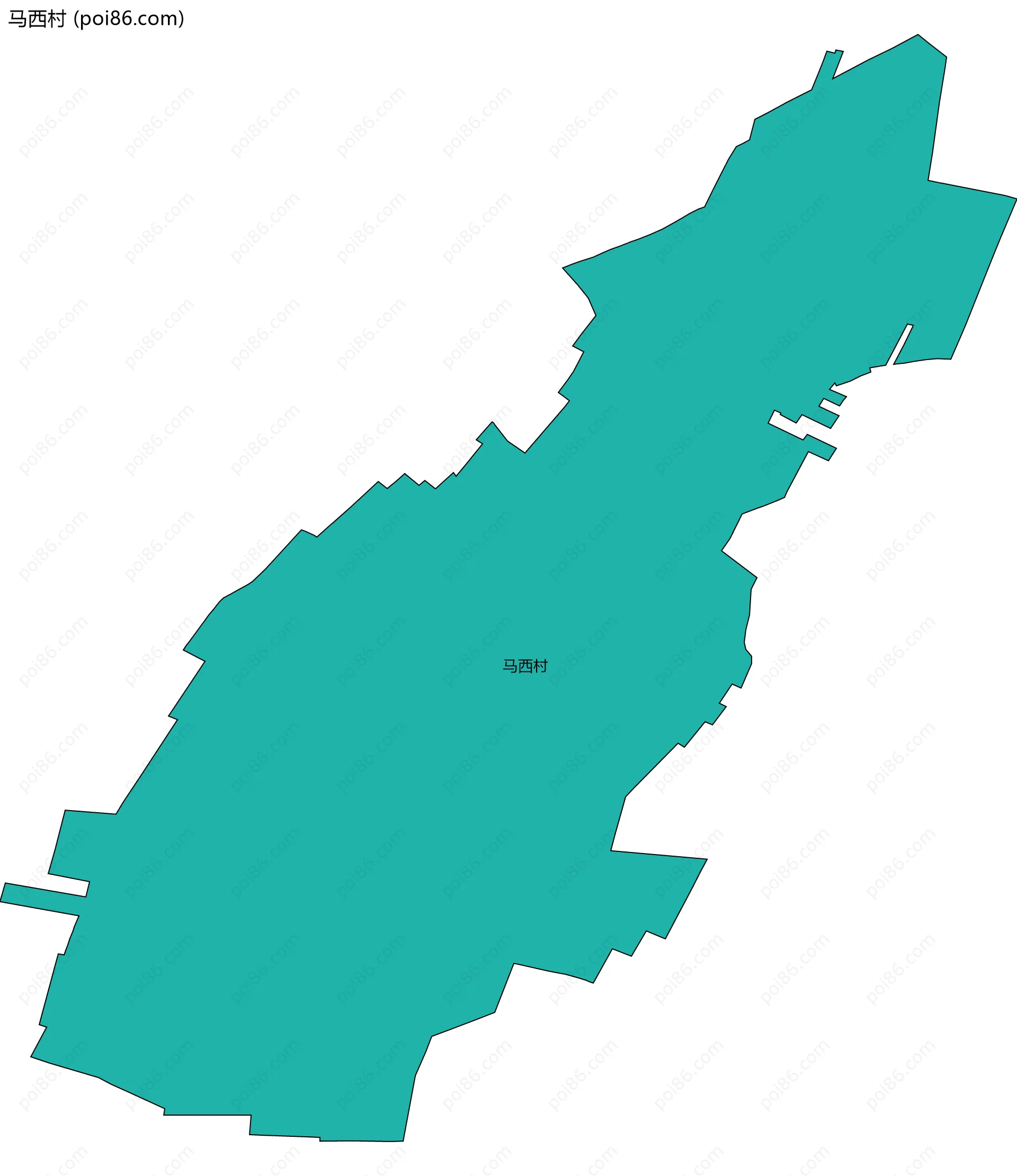 马西村边界地图