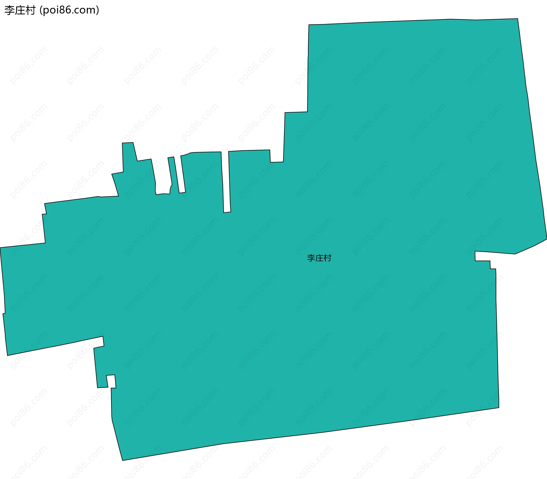 李庄村边界地图