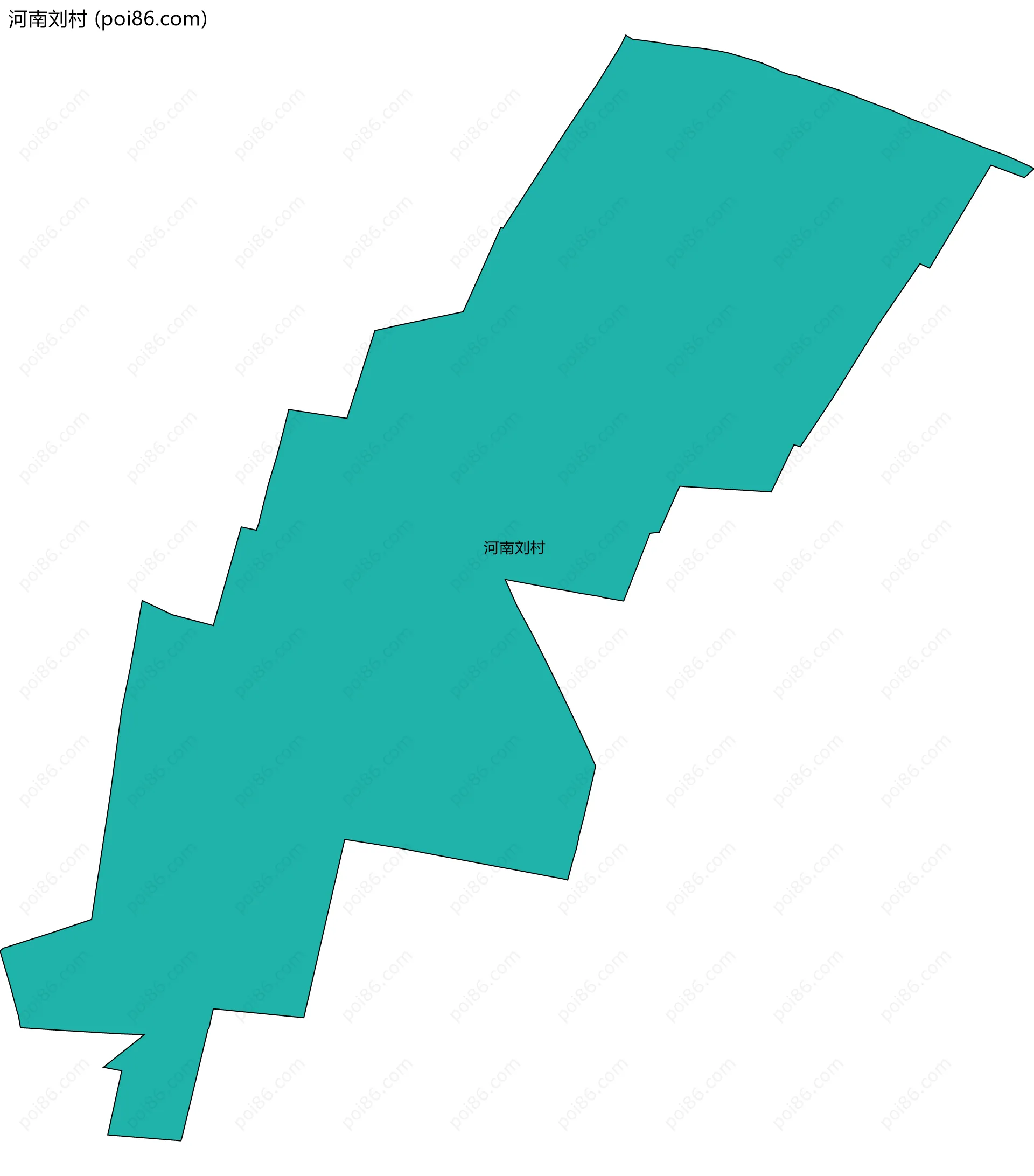 河南刘村边界地图