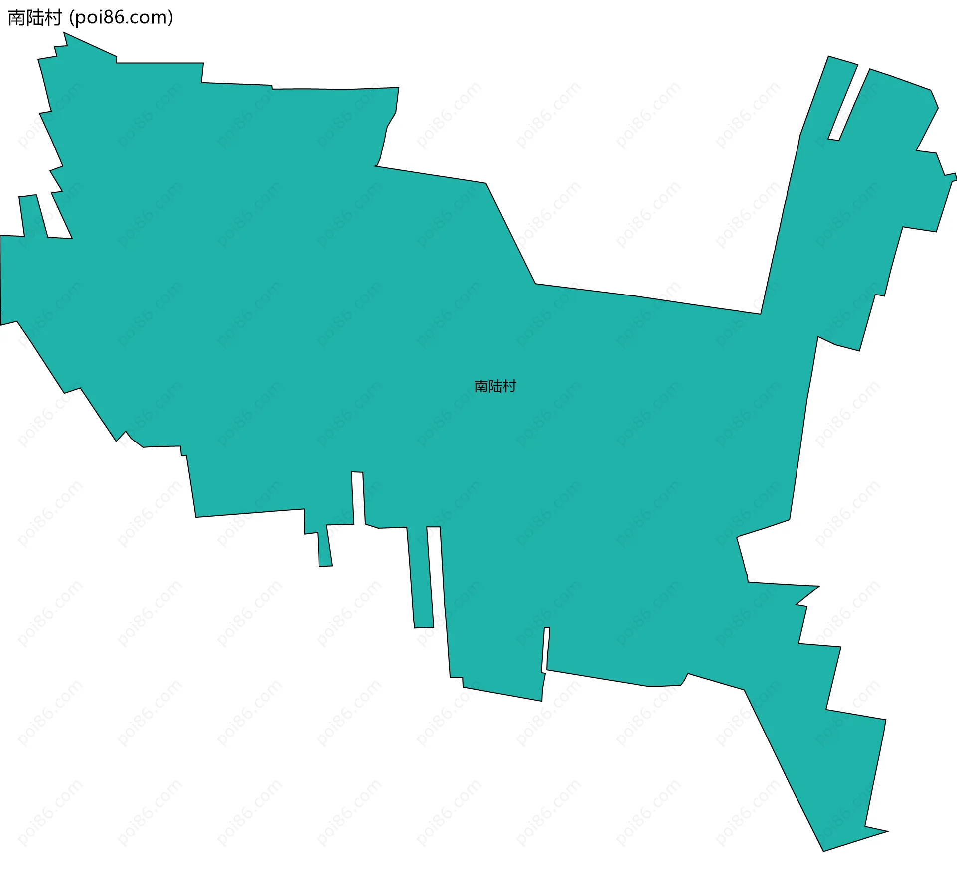 南陆村边界地图