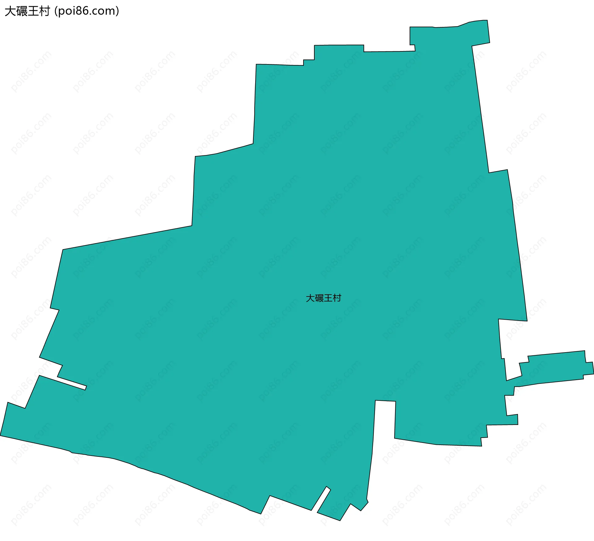 大碾王村边界地图