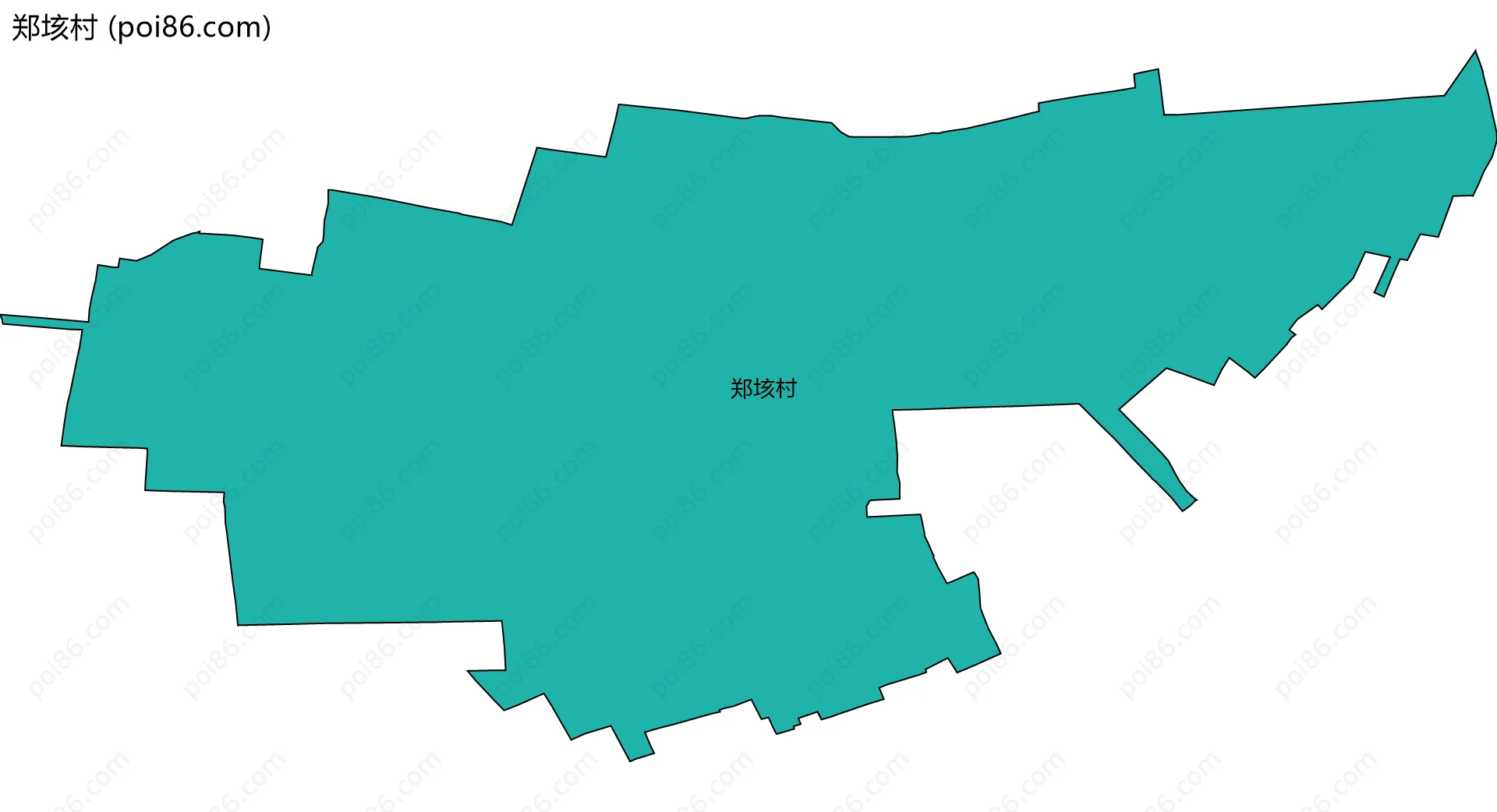 郑垓村边界地图