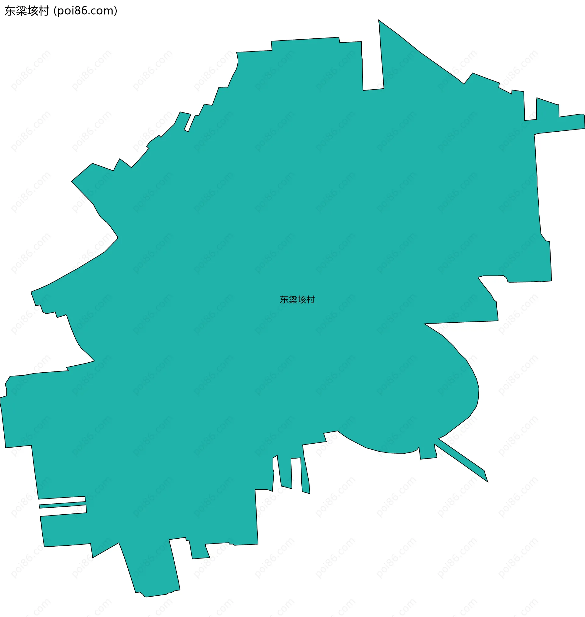 东梁垓村边界地图