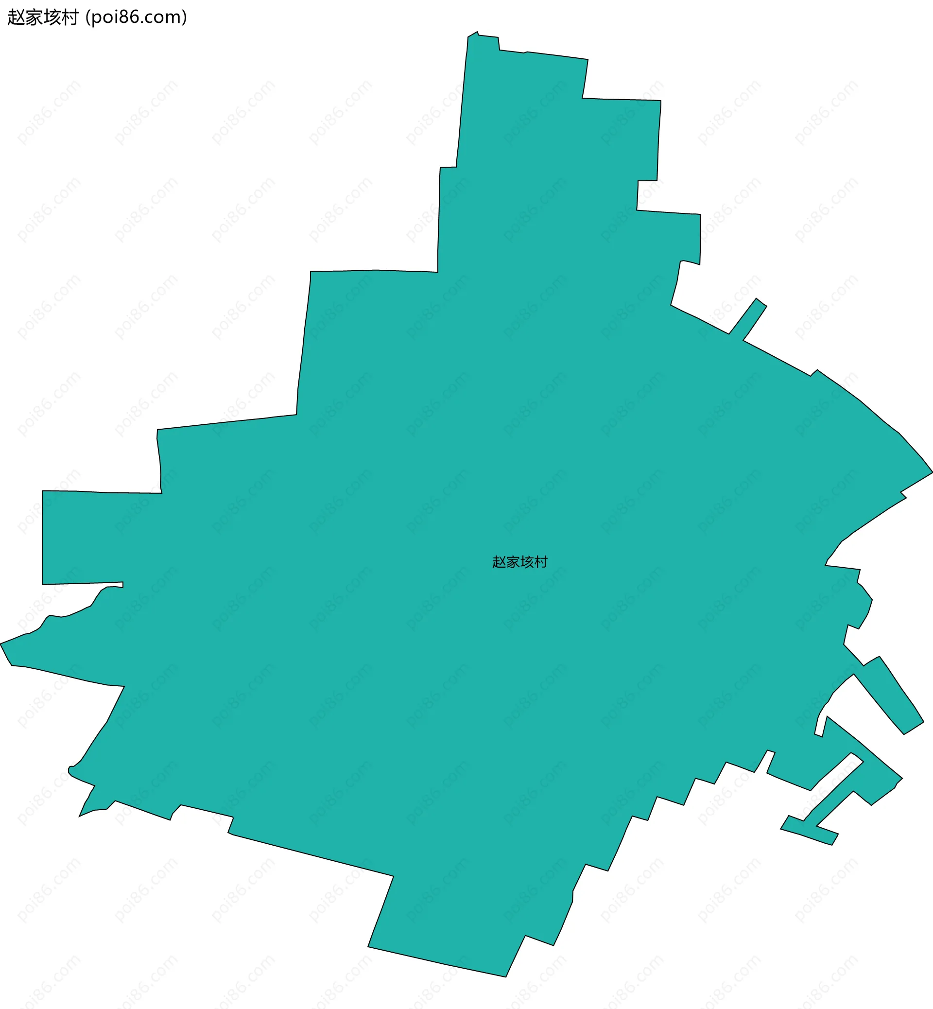 赵家垓村边界地图