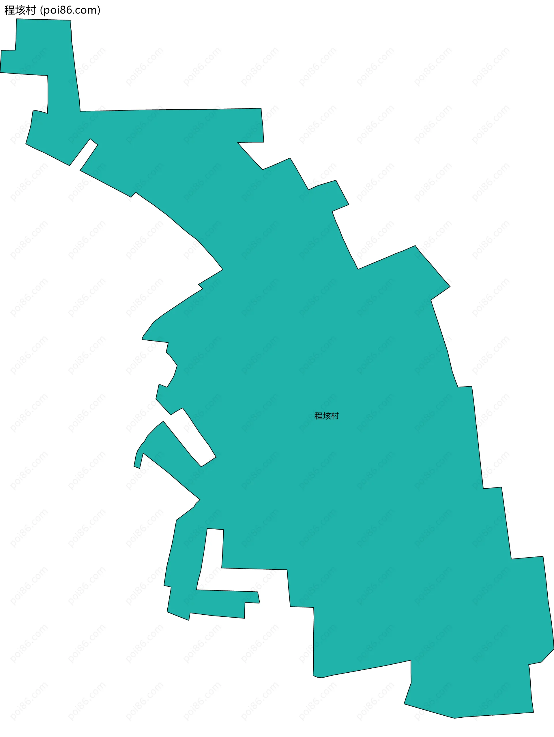 程垓村边界地图