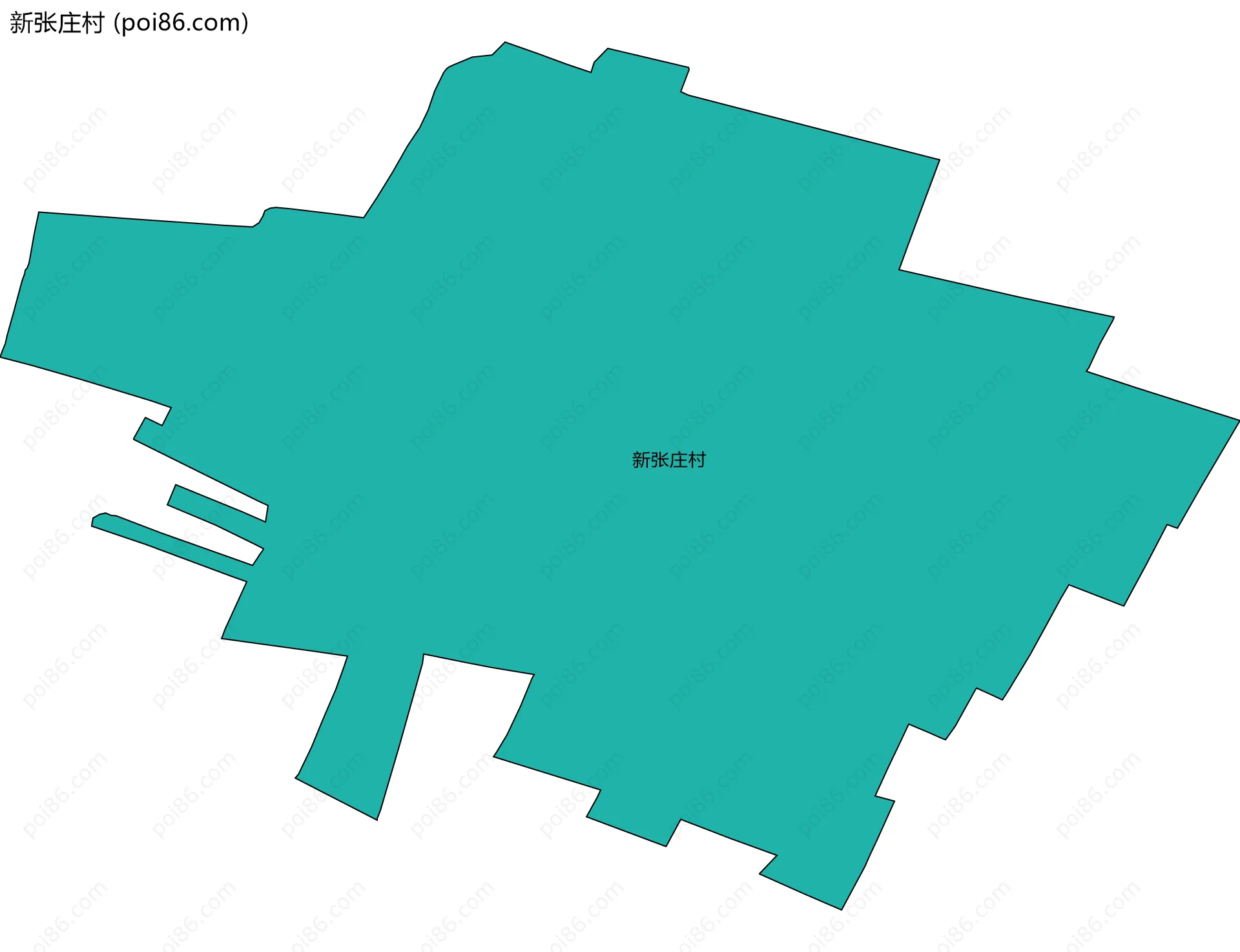 新张庄村边界地图
