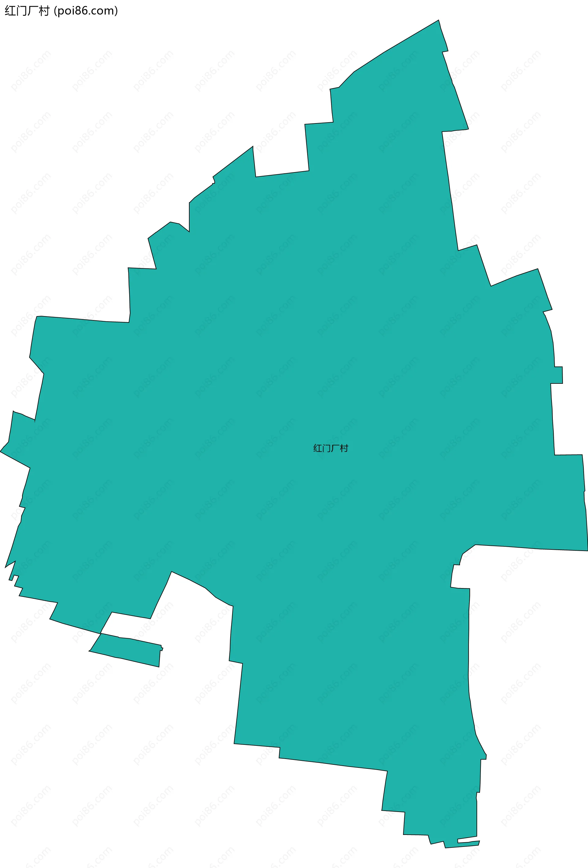 红门厂村边界地图