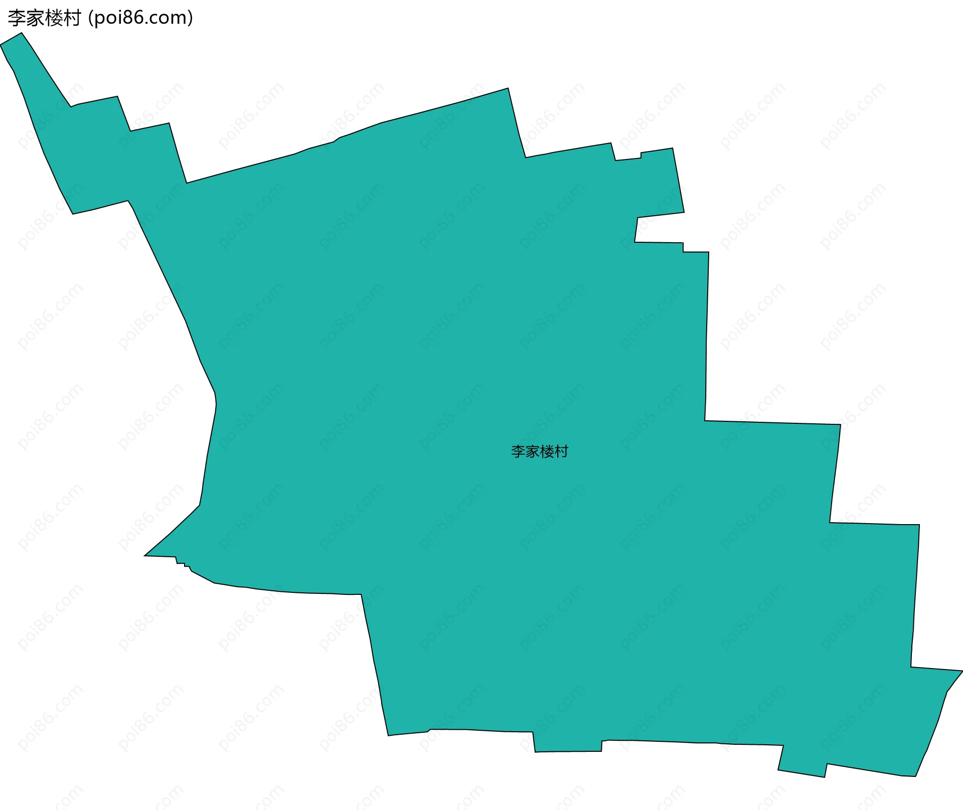 李家楼村边界地图