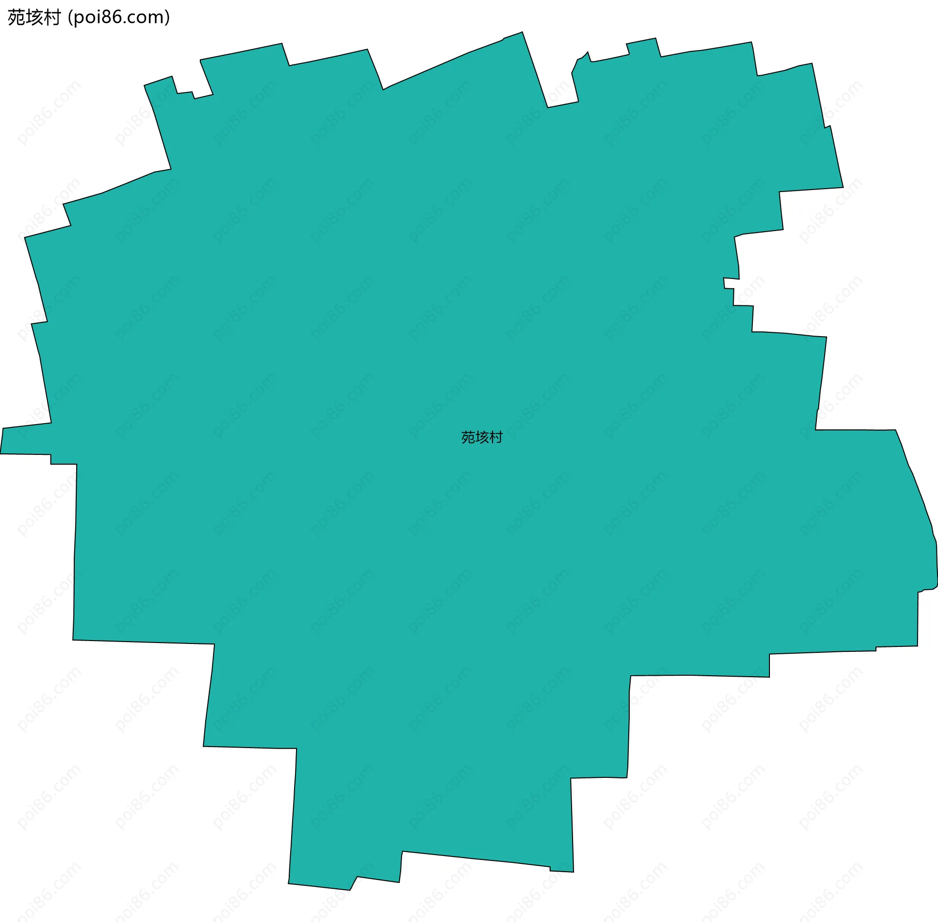 苑垓村边界地图
