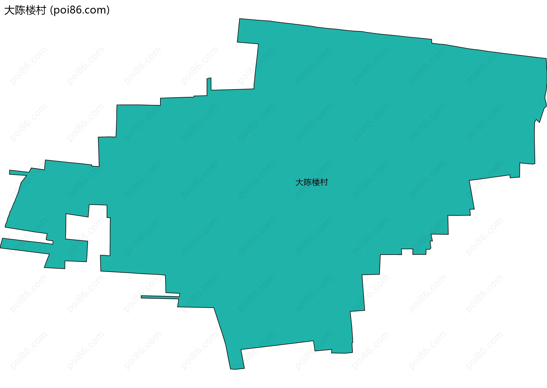大陈楼村边界地图