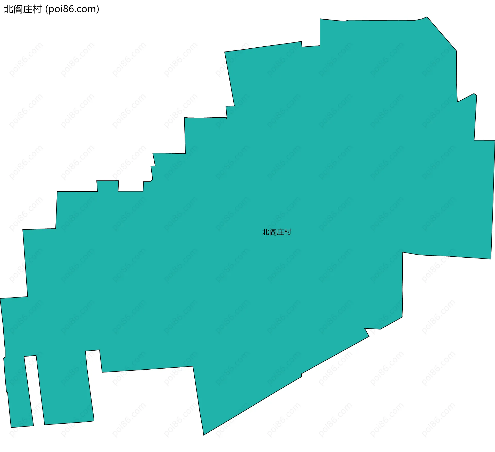 北阎庄村边界地图