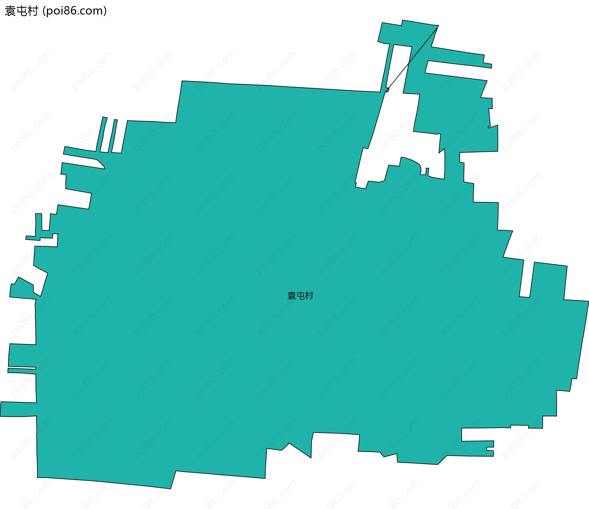 袁屯村边界地图