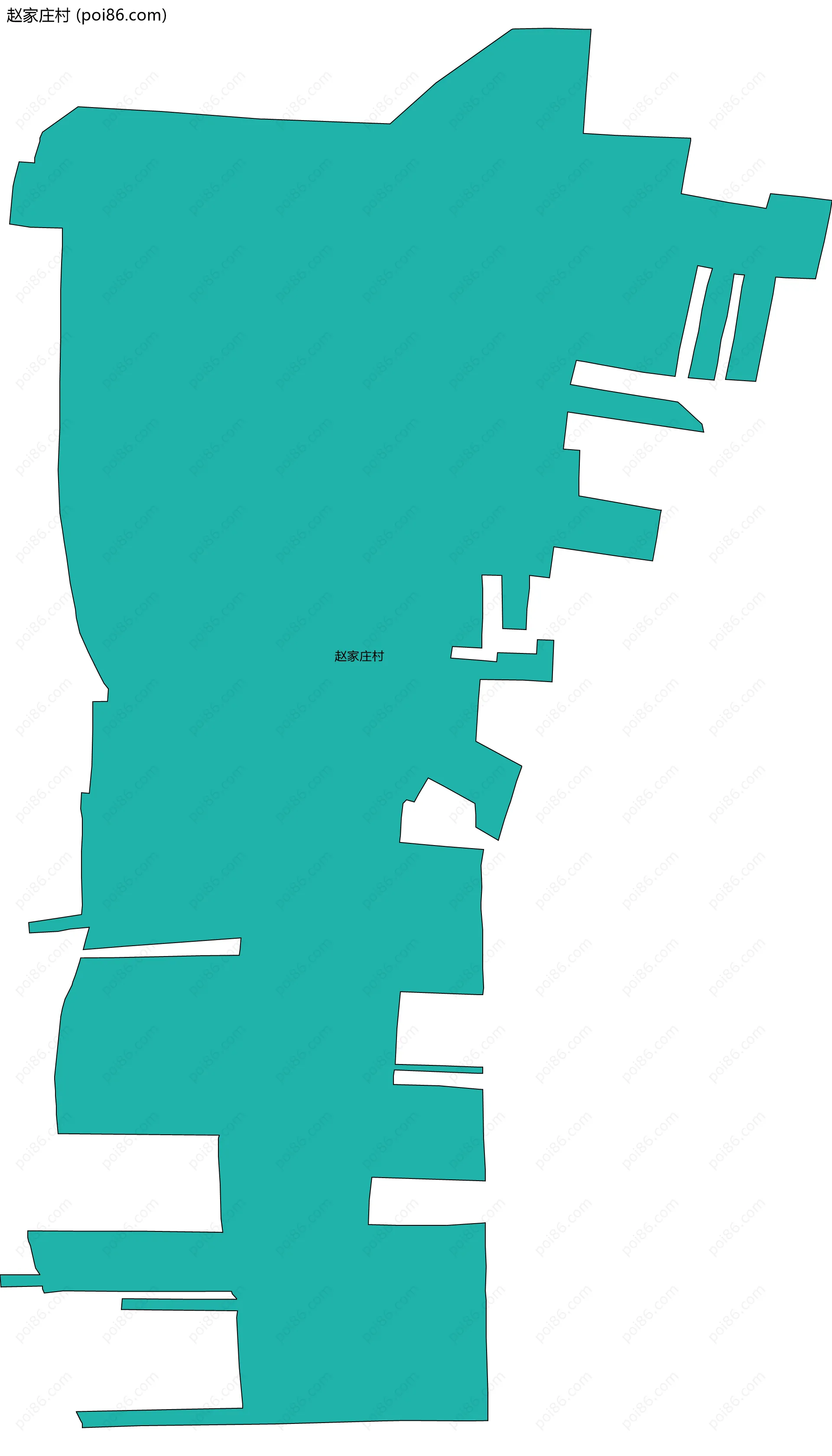 赵家庄村边界地图