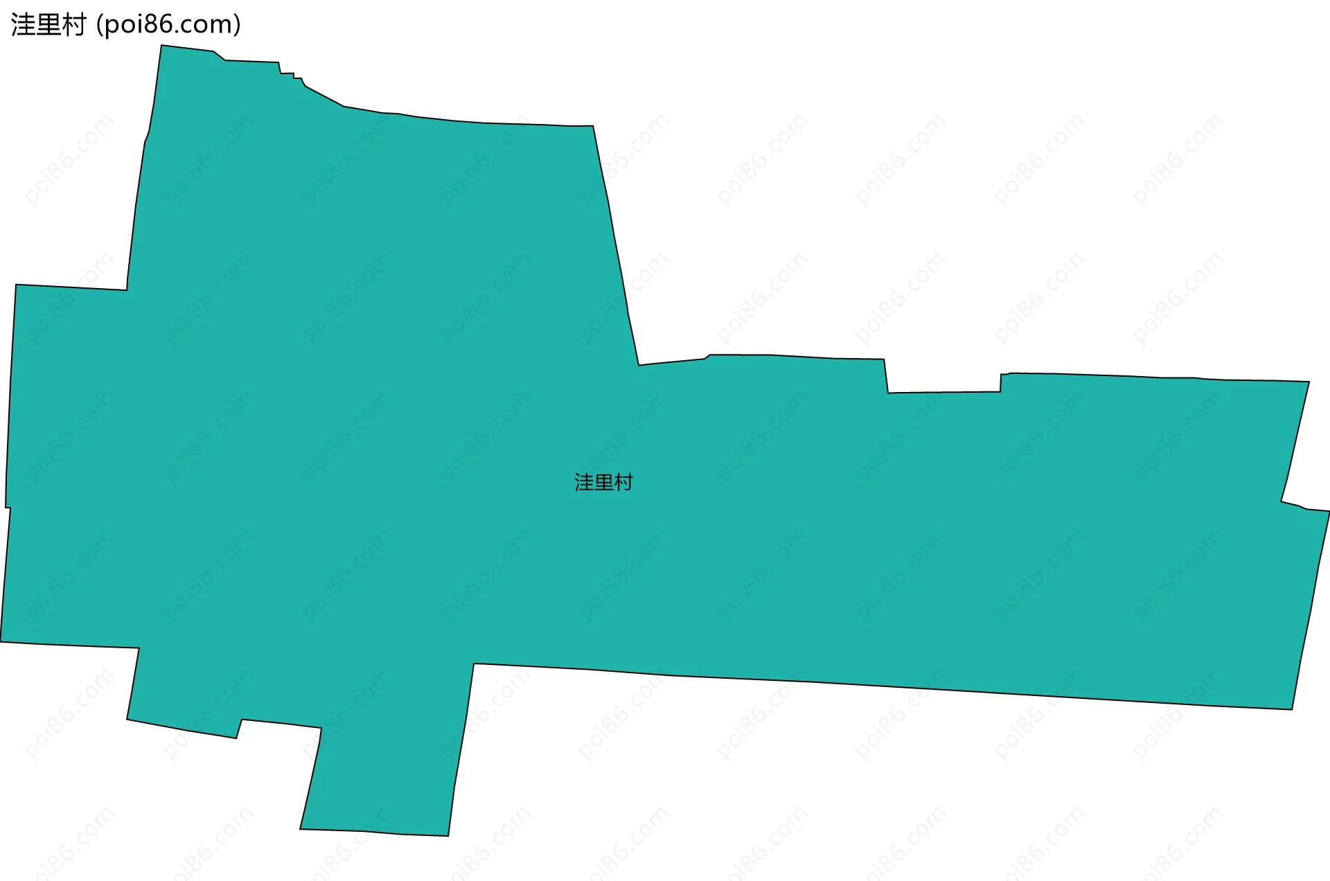 洼里村边界地图
