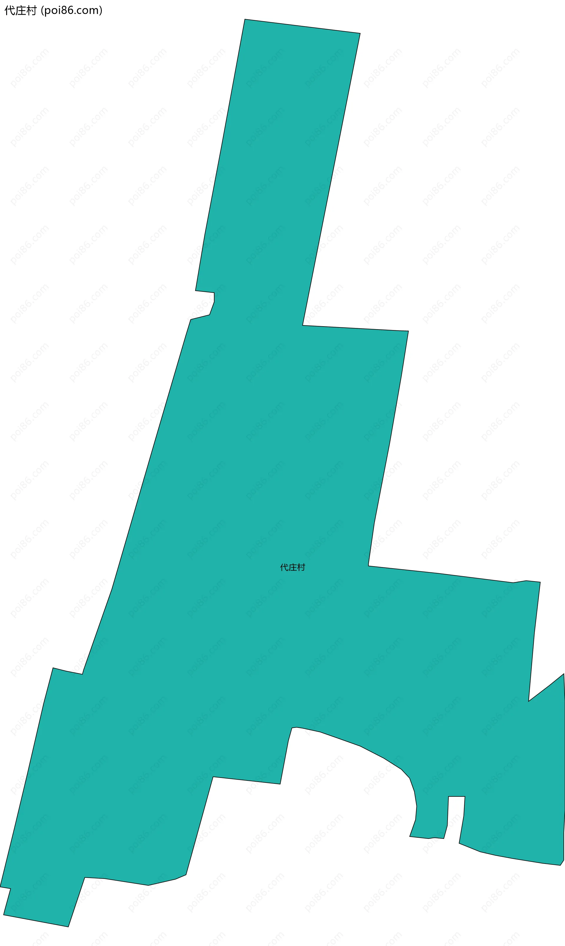 代庄村边界地图