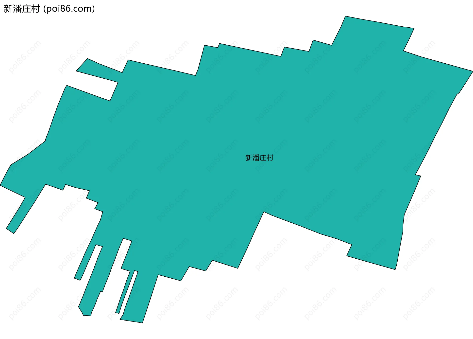 新潘庄村边界地图