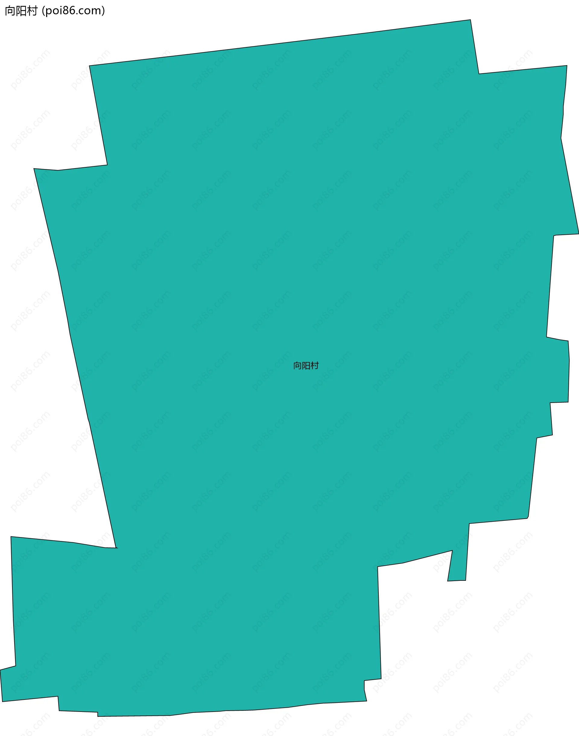 向阳村边界地图