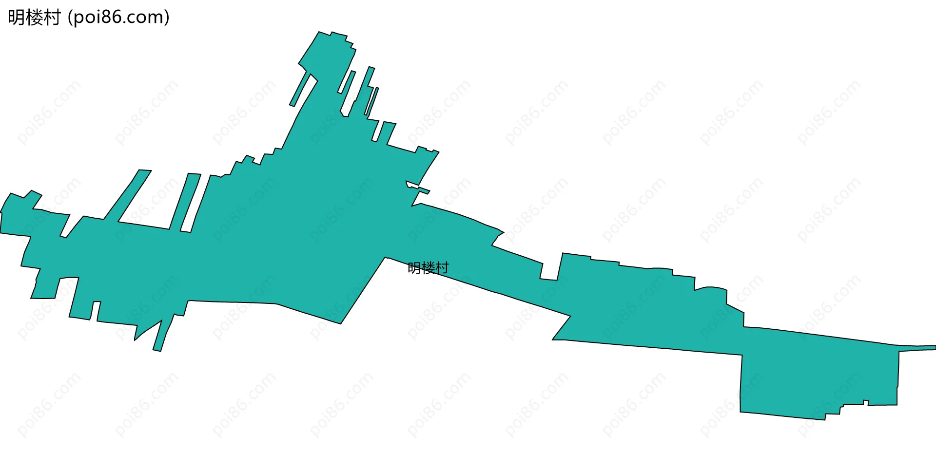 明楼村边界地图