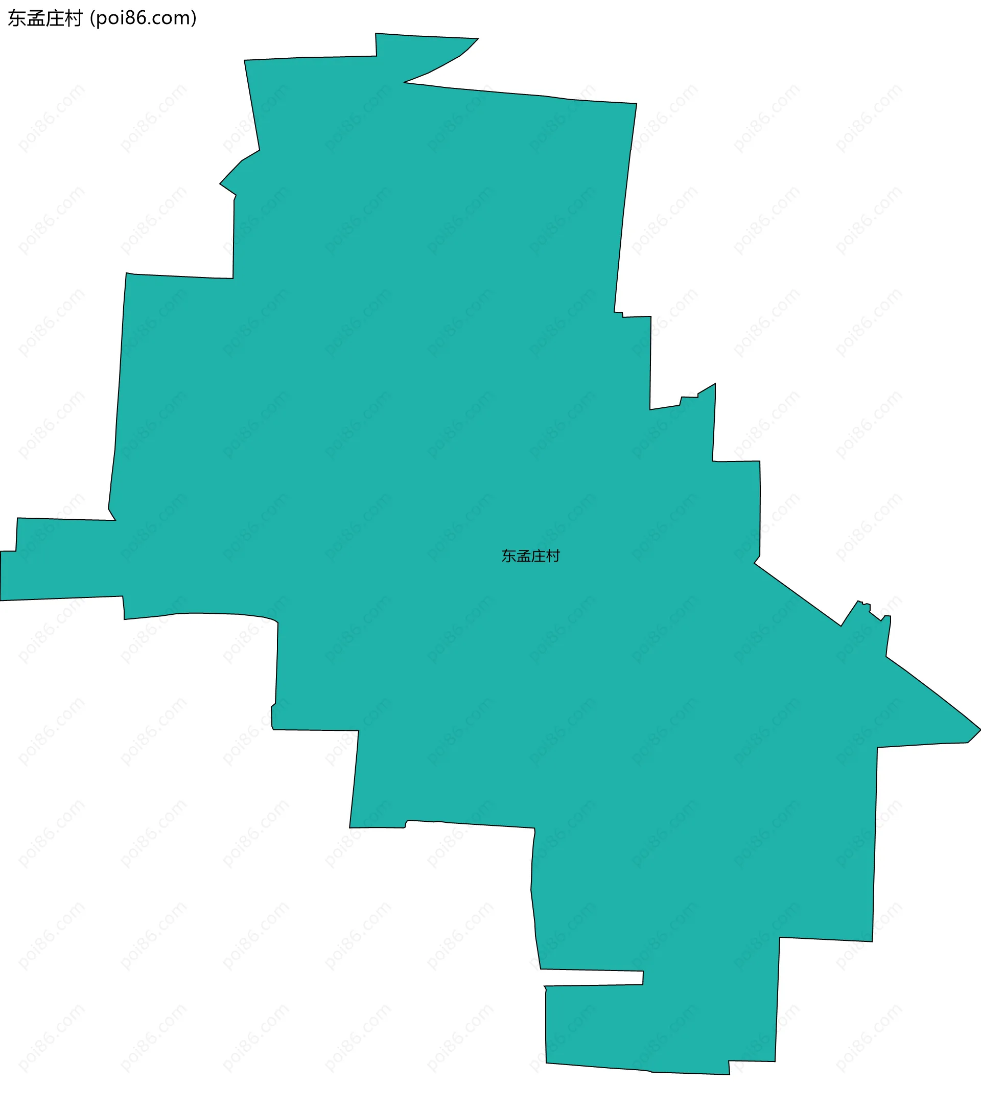 东孟庄村边界地图
