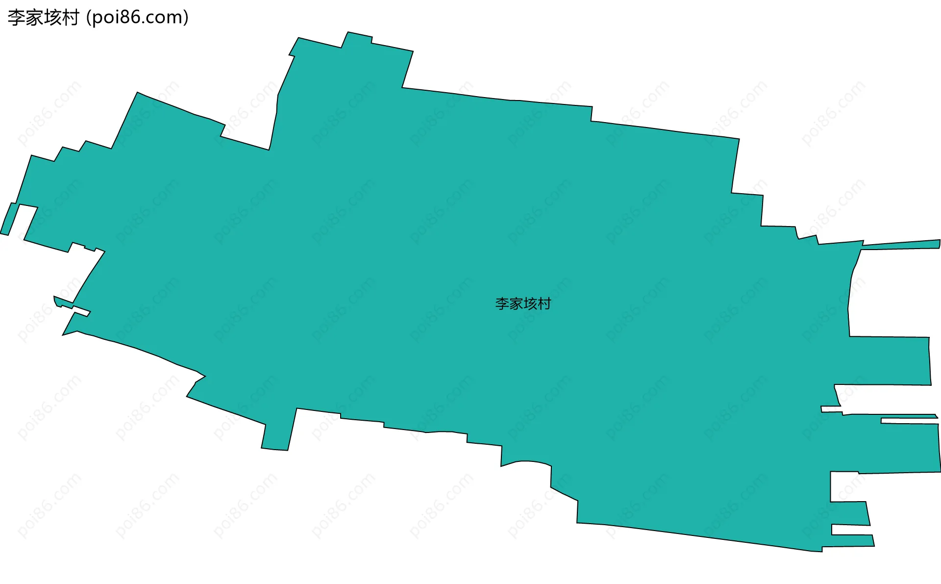 李家垓村边界地图