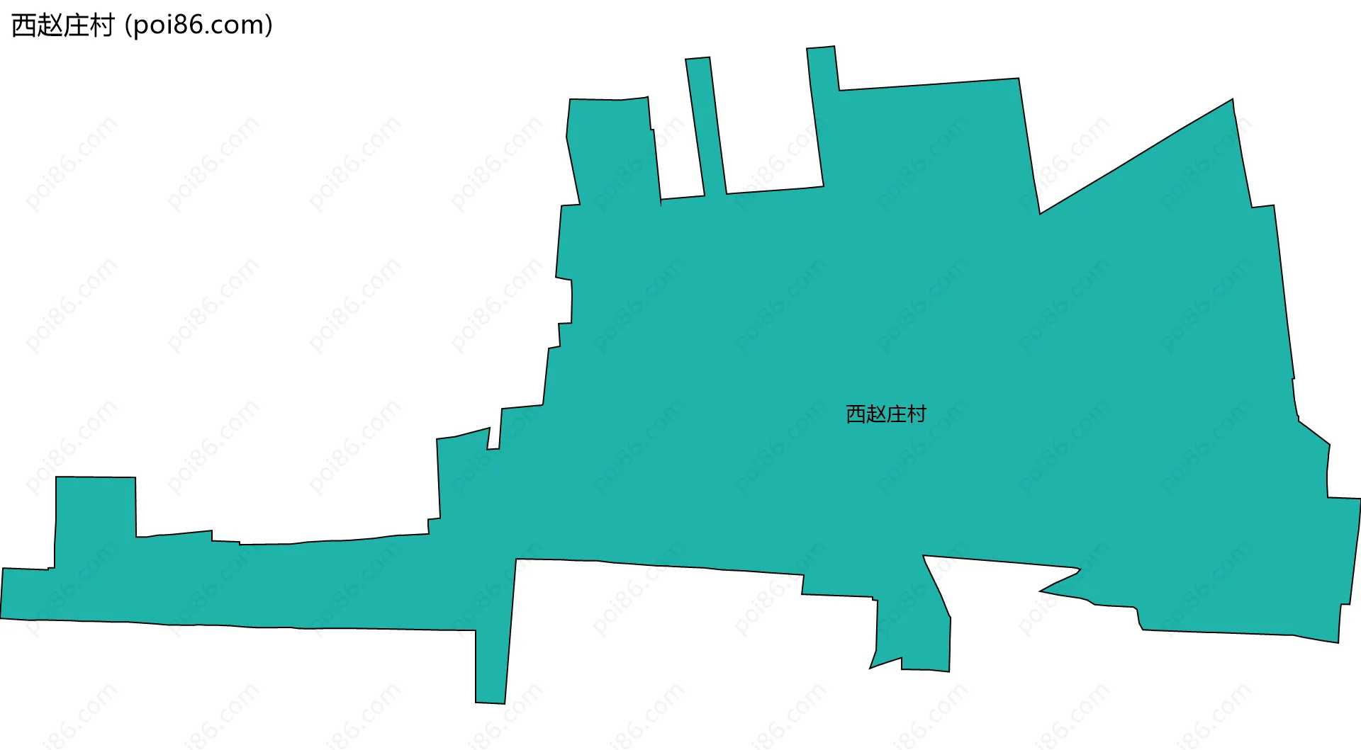 西赵庄村边界地图