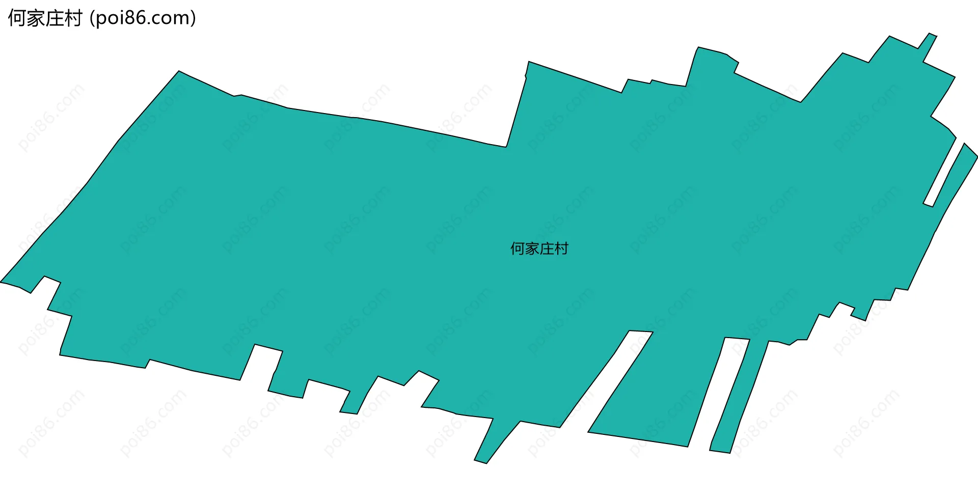 何家庄村边界地图