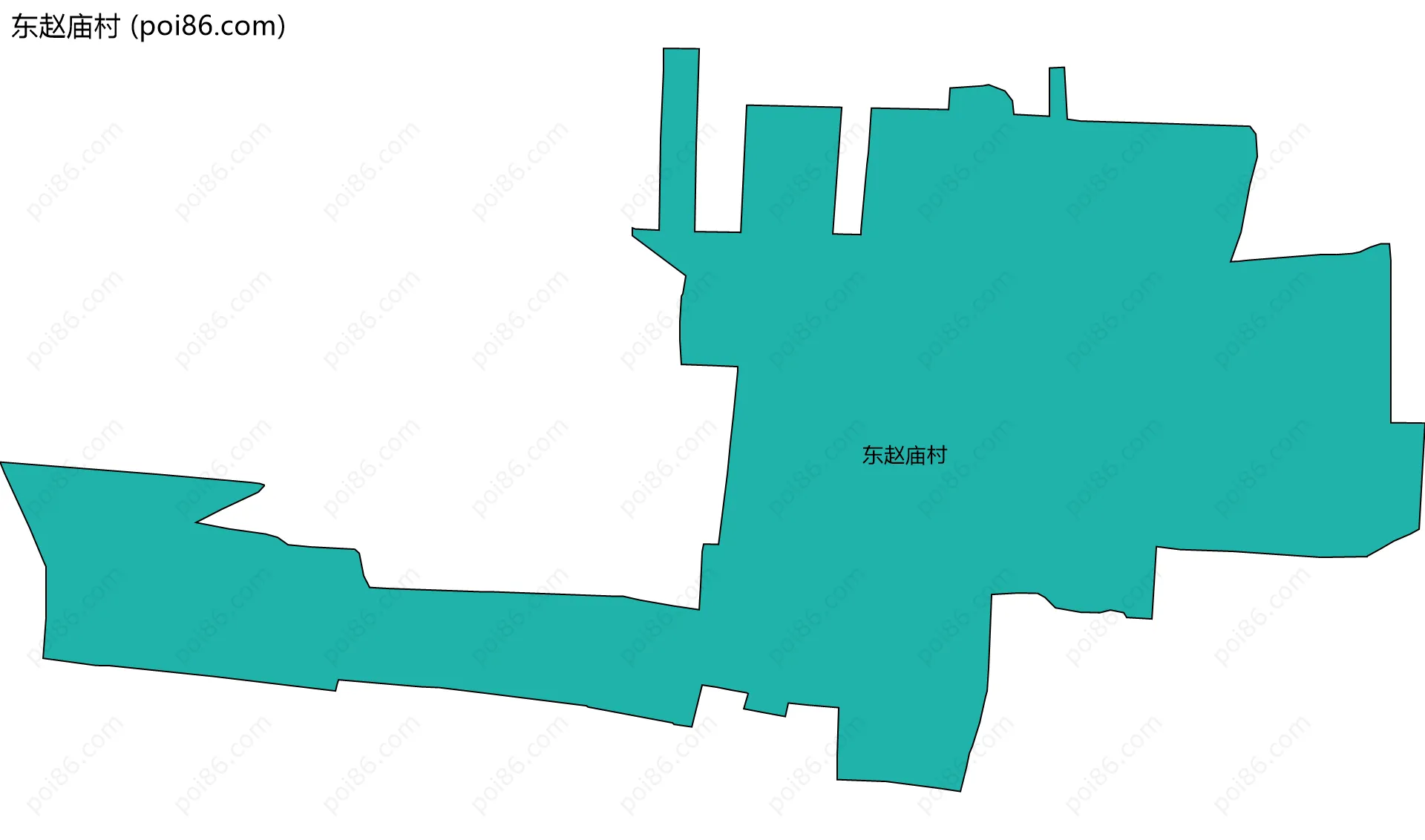 东赵庙村边界地图