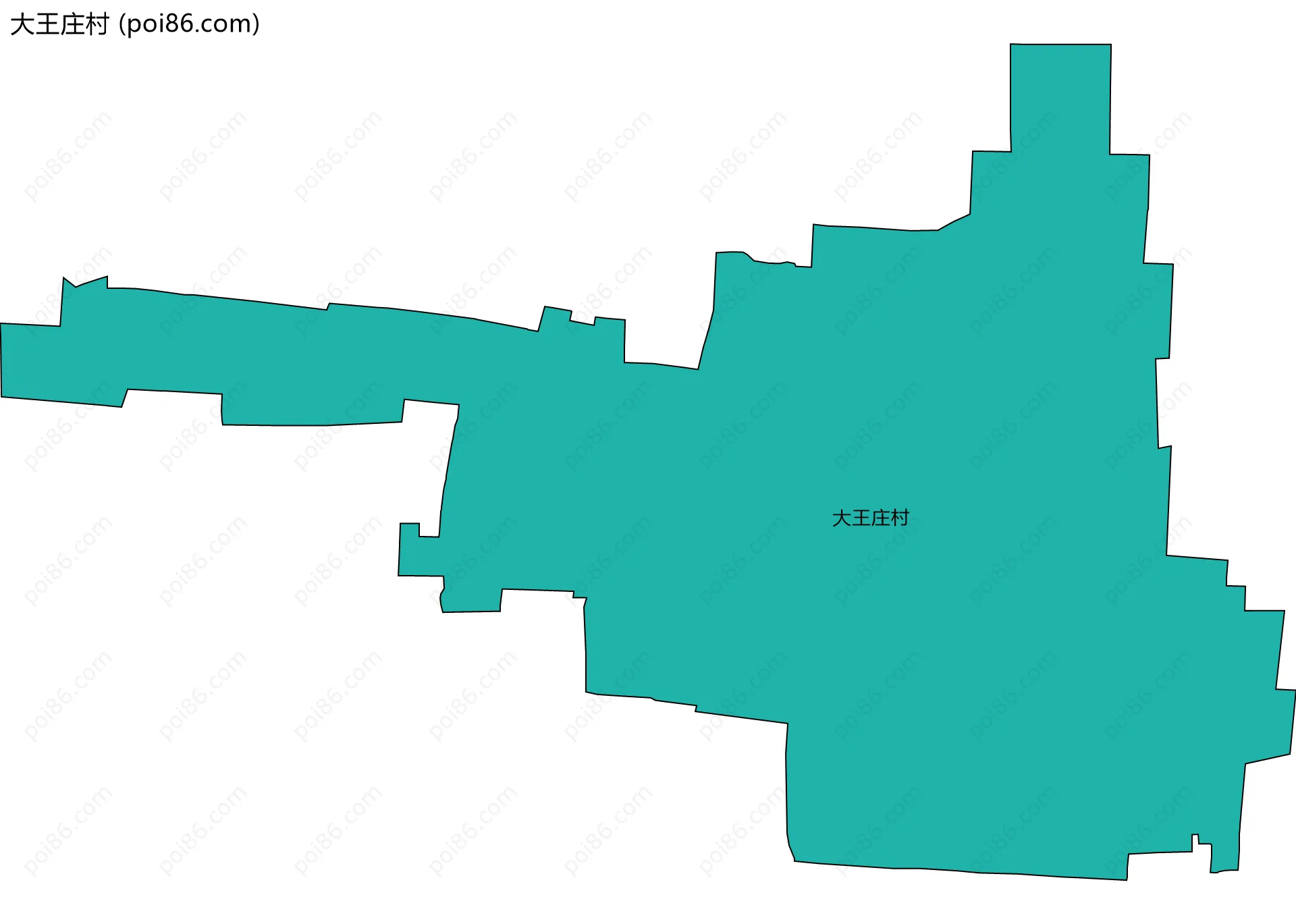 大王庄村边界地图