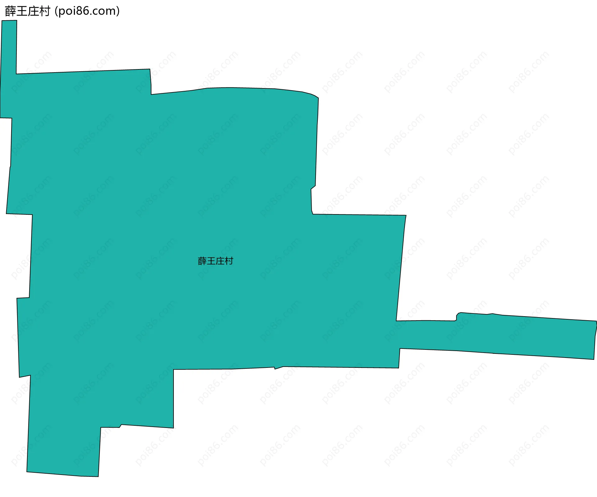 薛王庄村边界地图