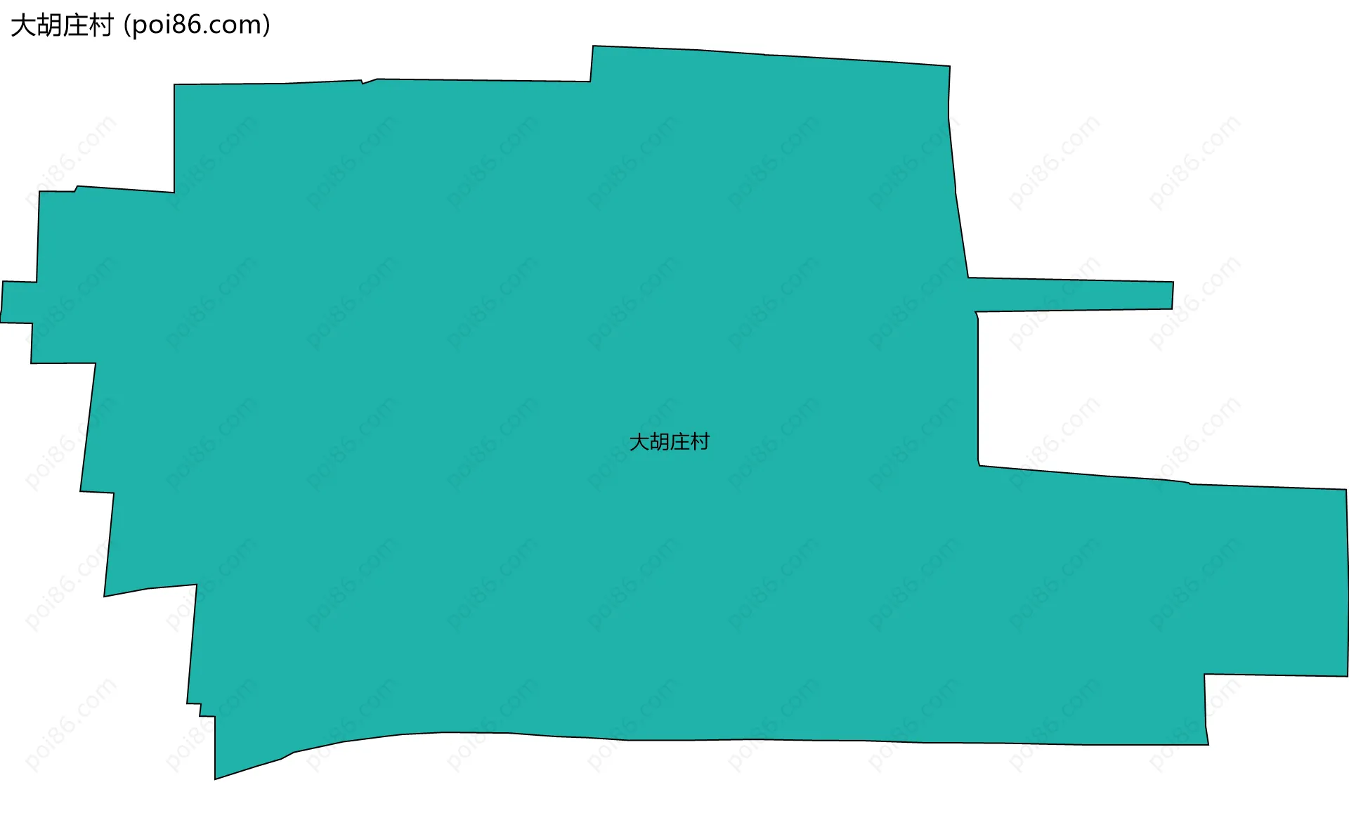 大胡庄村边界地图