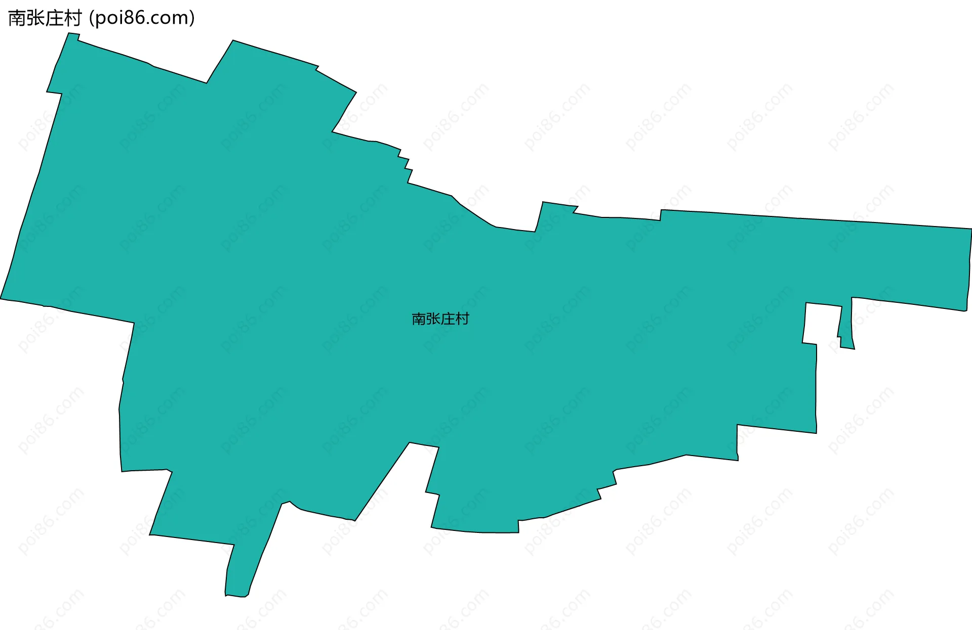 南张庄村边界地图